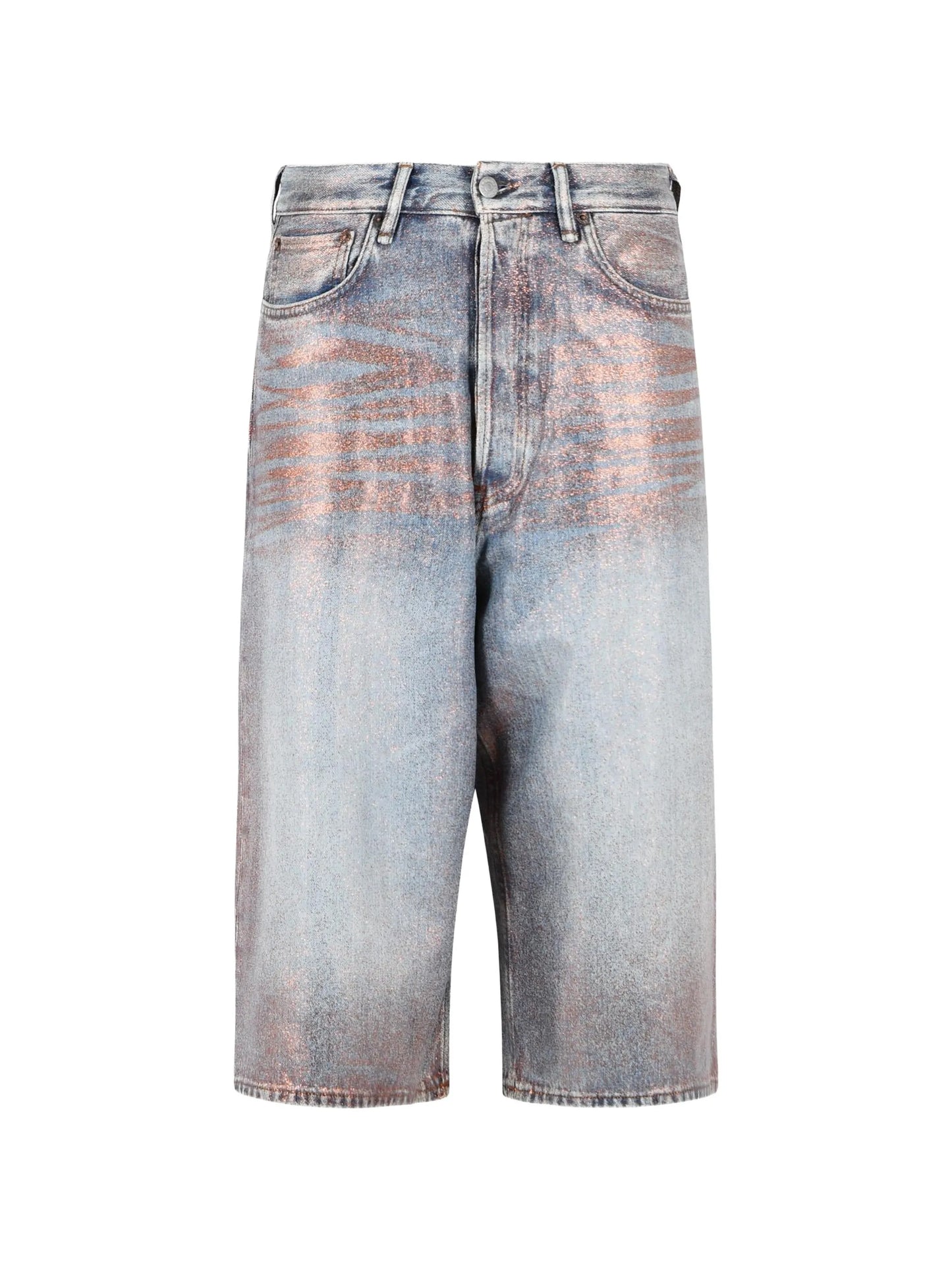 glitter denim shorts