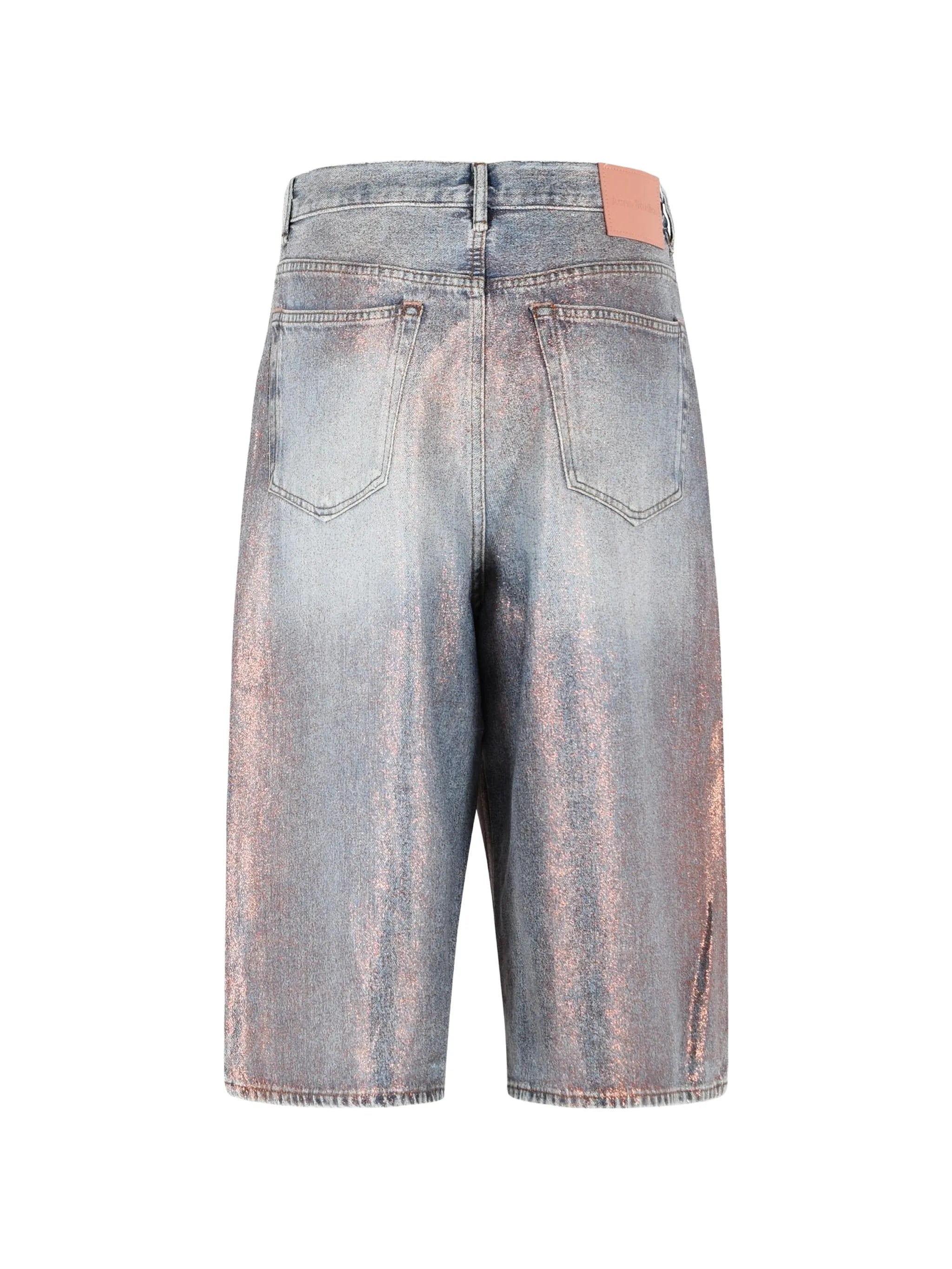 glitter denim shorts