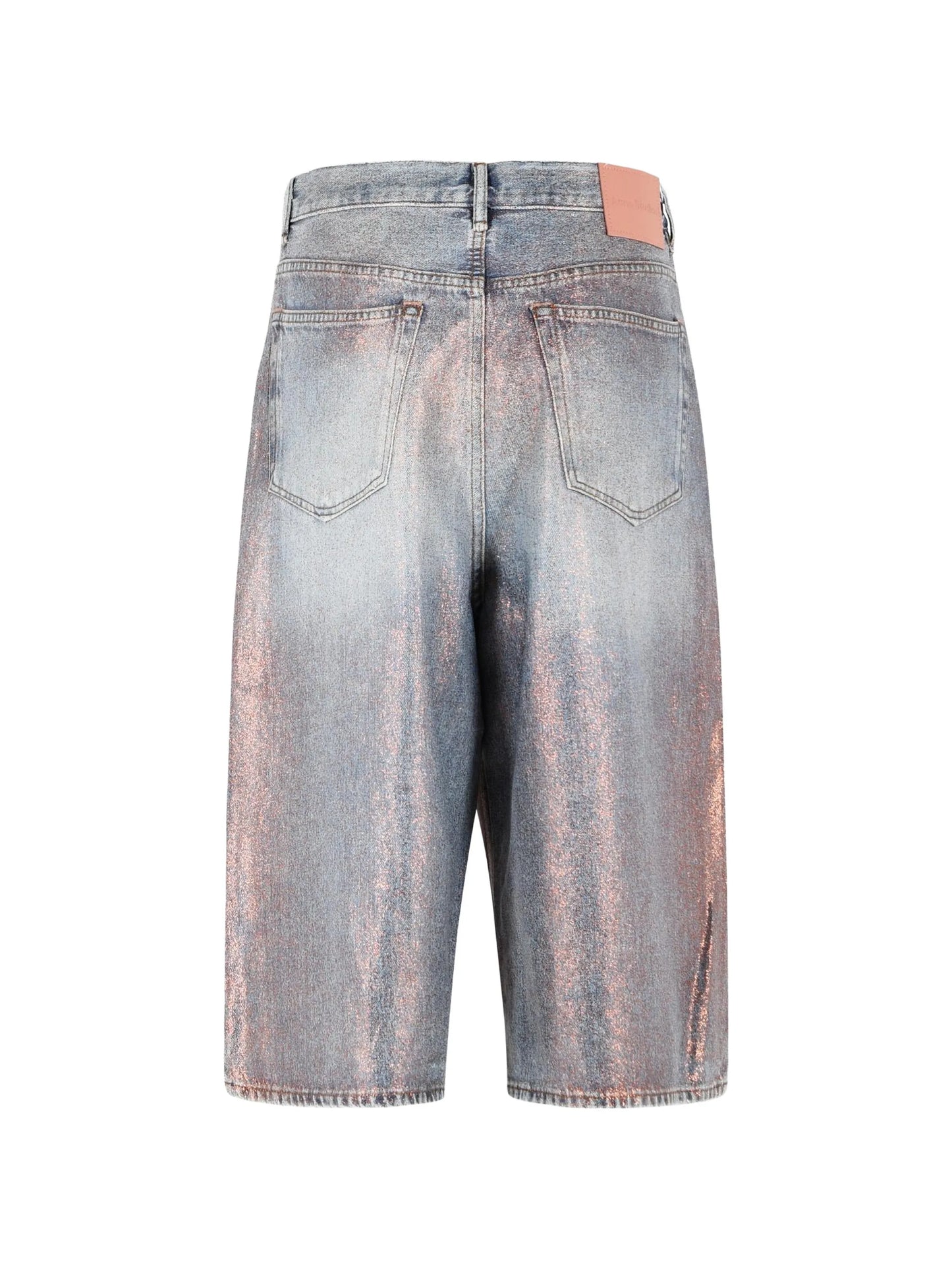 glitter denim shorts