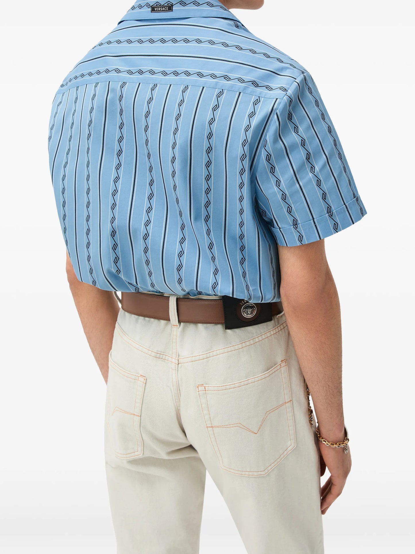 jacquard cotton-silk regular shirt