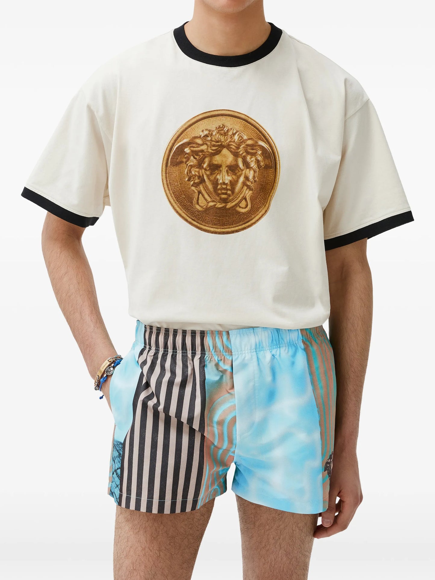 printed swim shorts