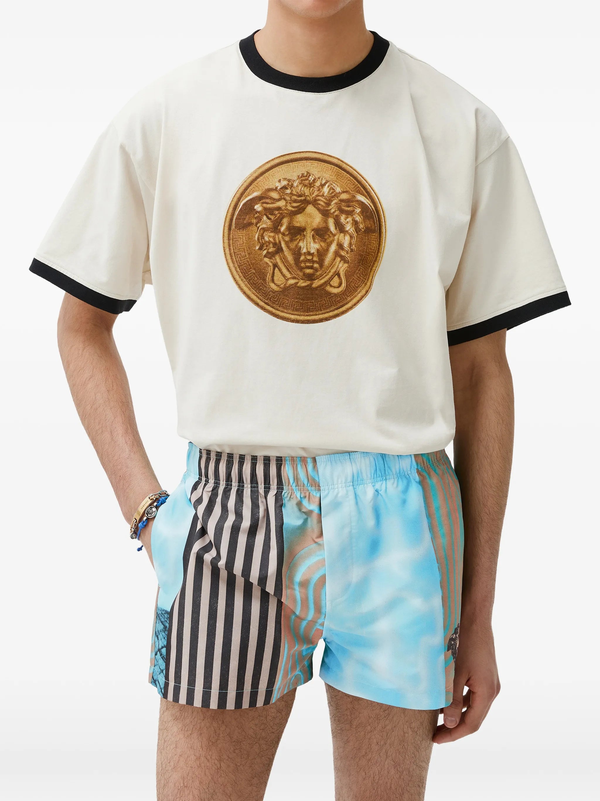 printed swim shorts