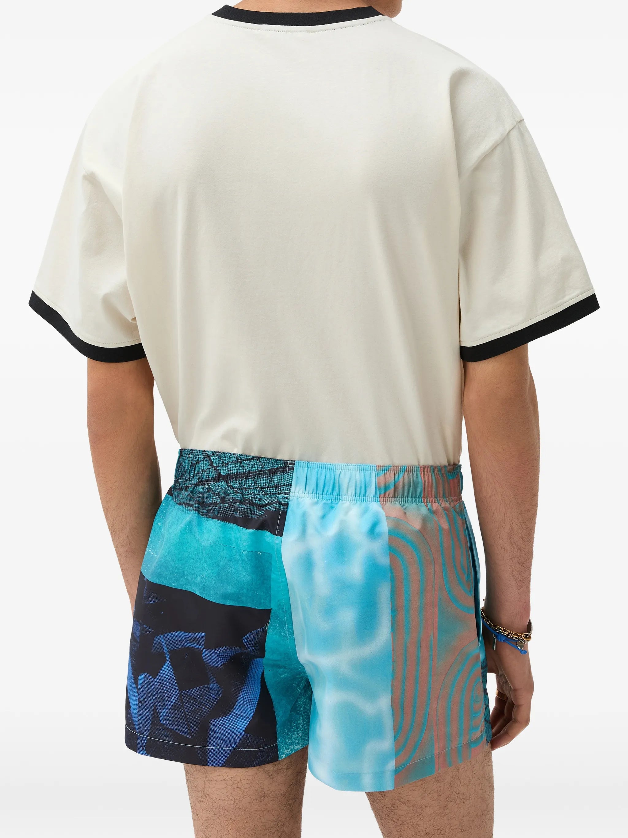 printed swim shorts