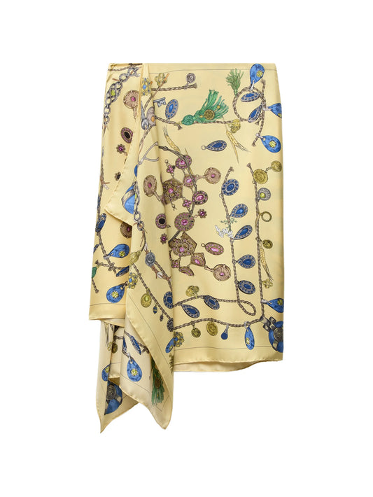 printed midi skirt