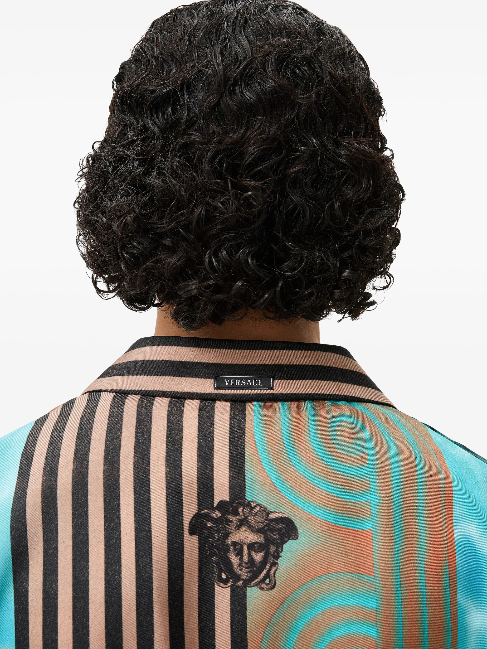 printed silk twill shirt