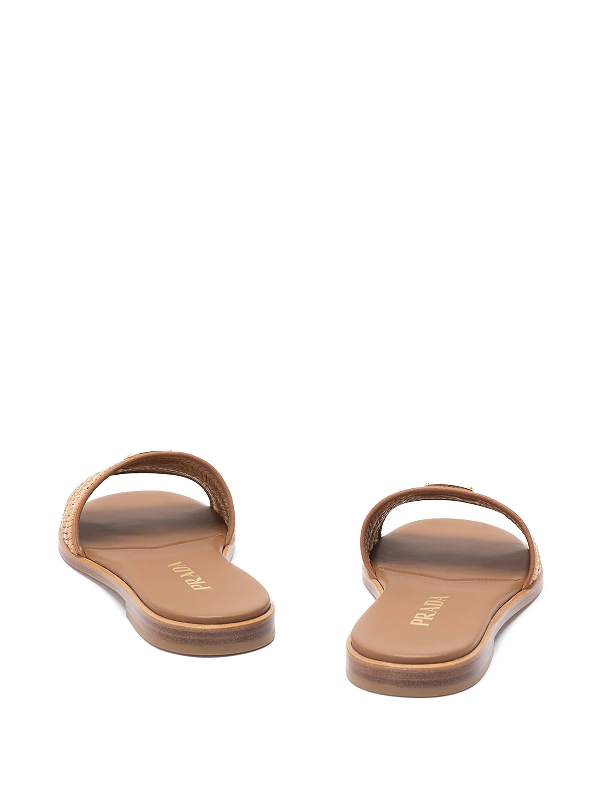 leather and crochet slides
