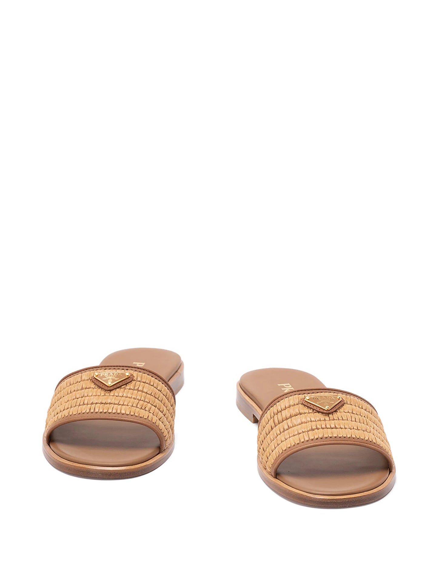 logo-plaque flat sandals