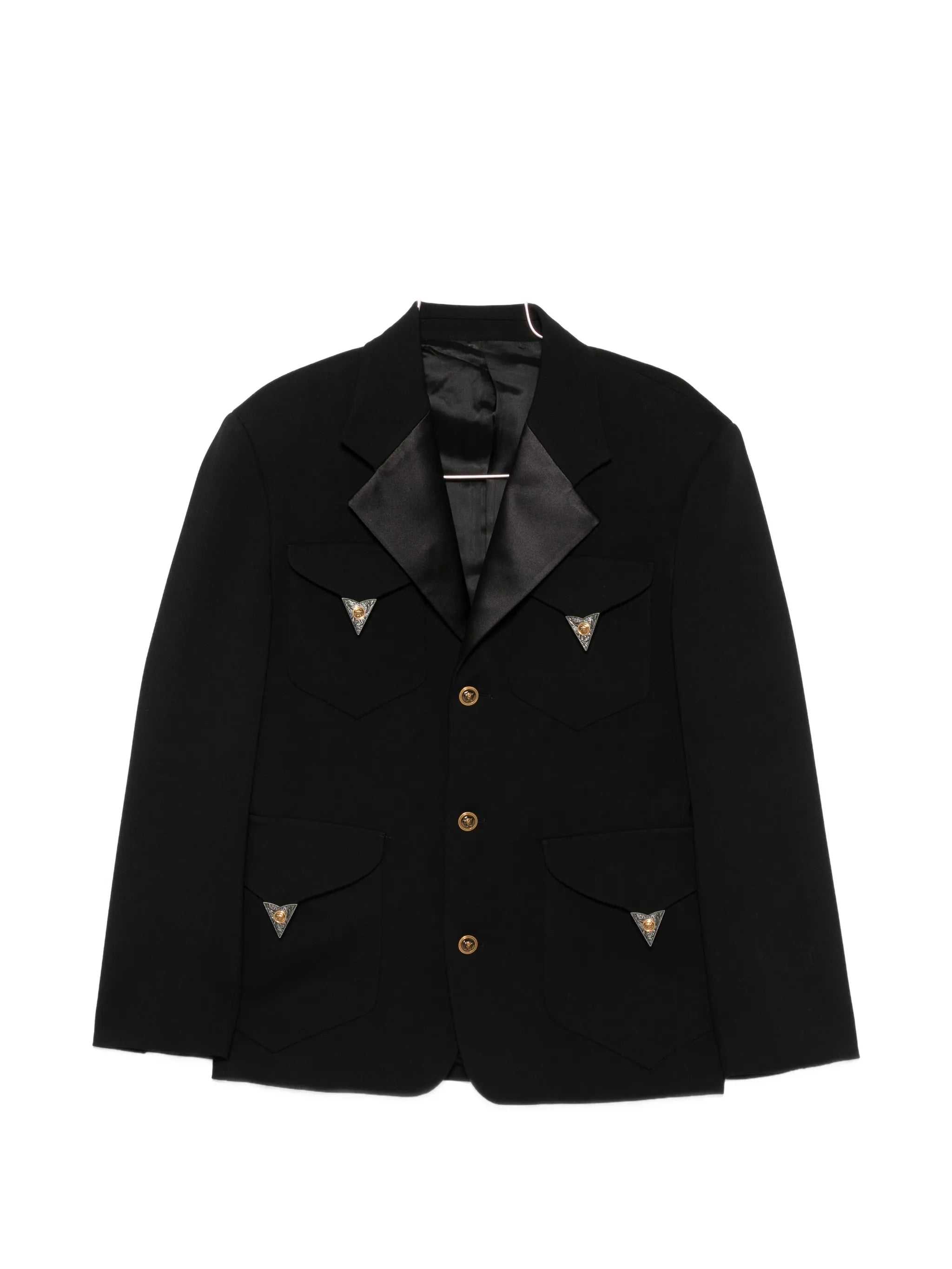 long-sleeve buttoned blazer