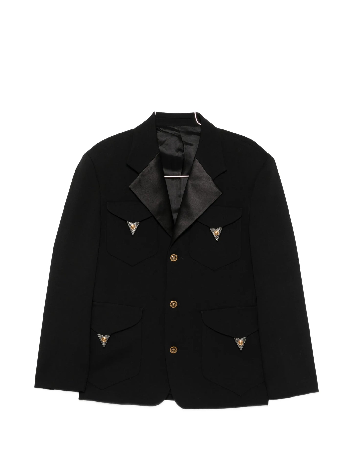 long-sleeve buttoned blazer
