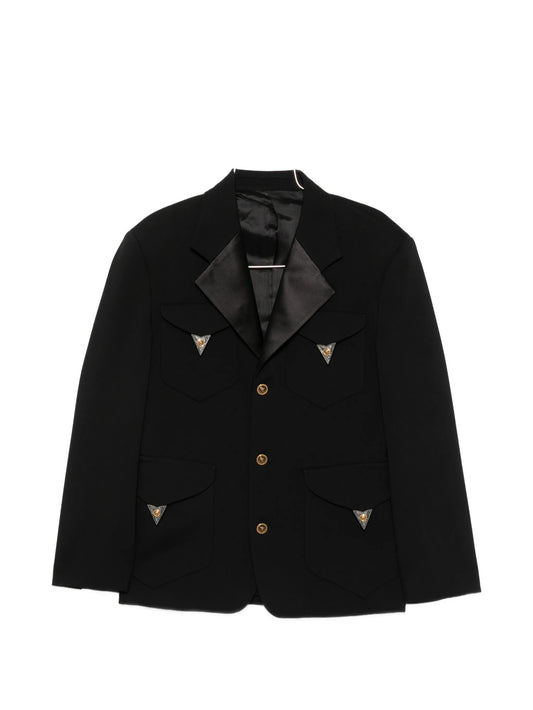 long-sleeve buttoned blazer