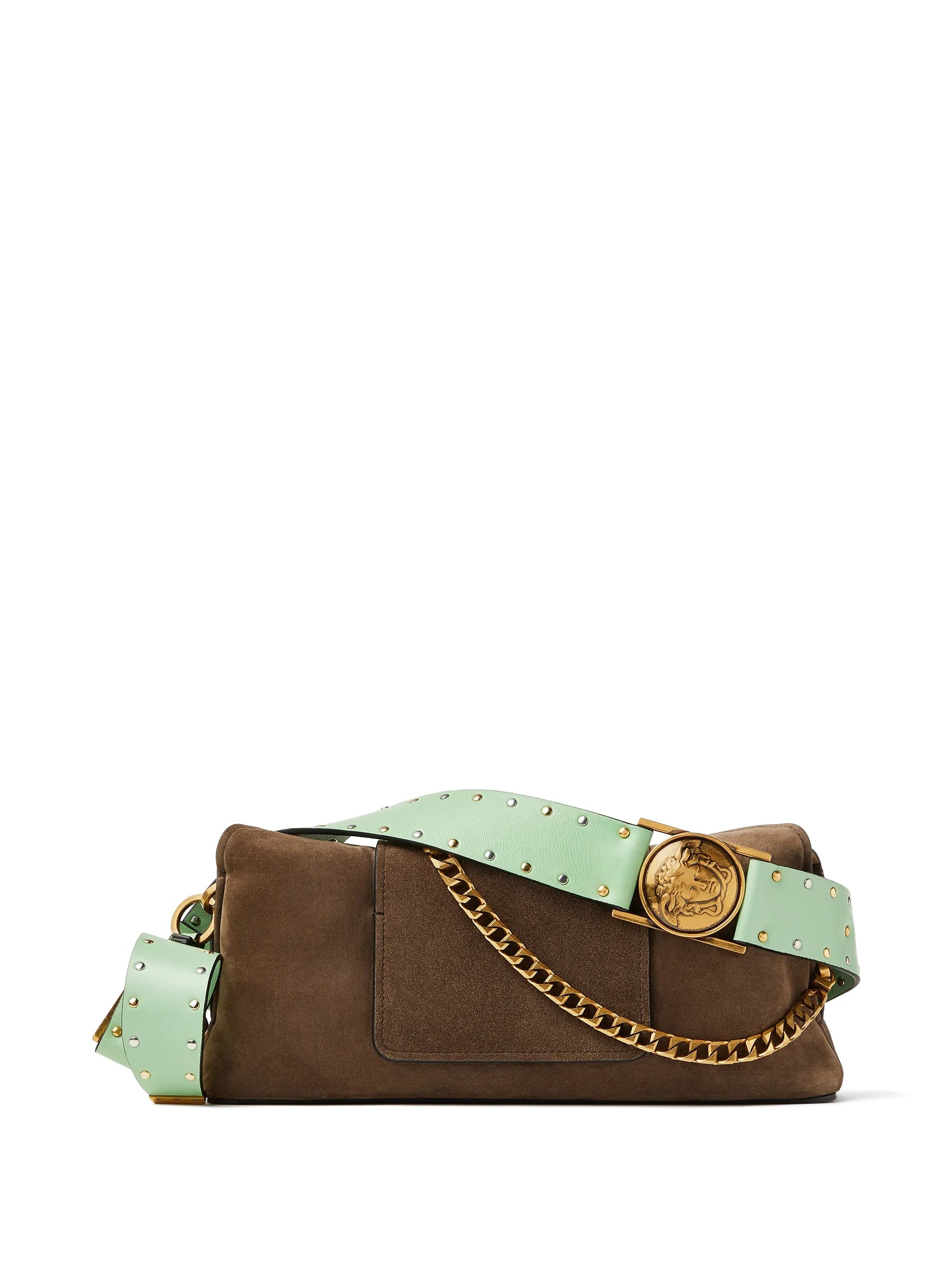 Vivian embellished crosta suede clutch