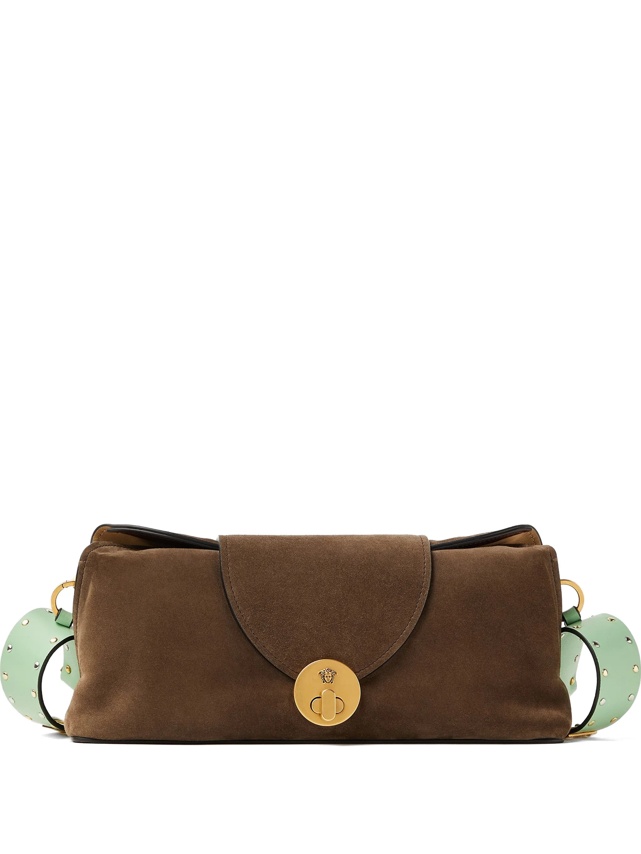 Vivian embellished crosta suede clutch