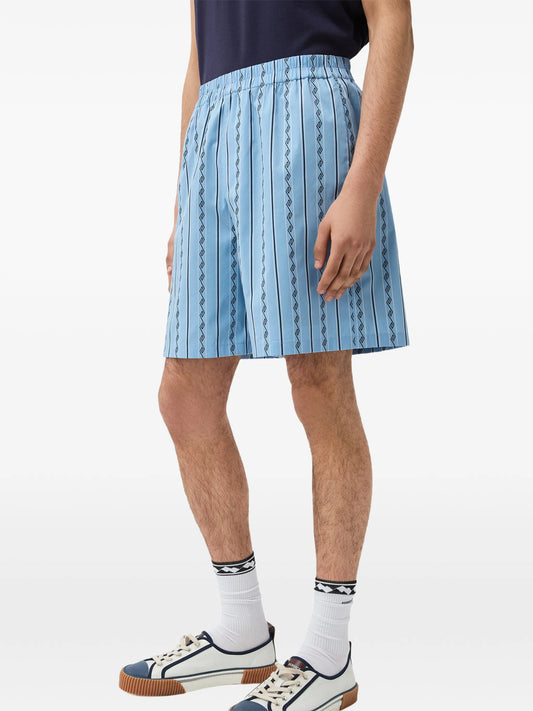 jacquard cotton-silk shorts