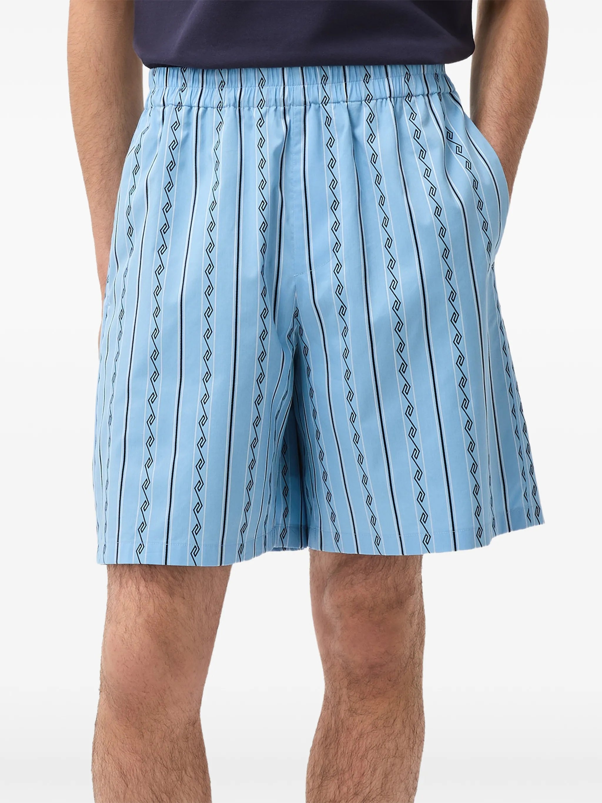 jacquard cotton-silk shorts