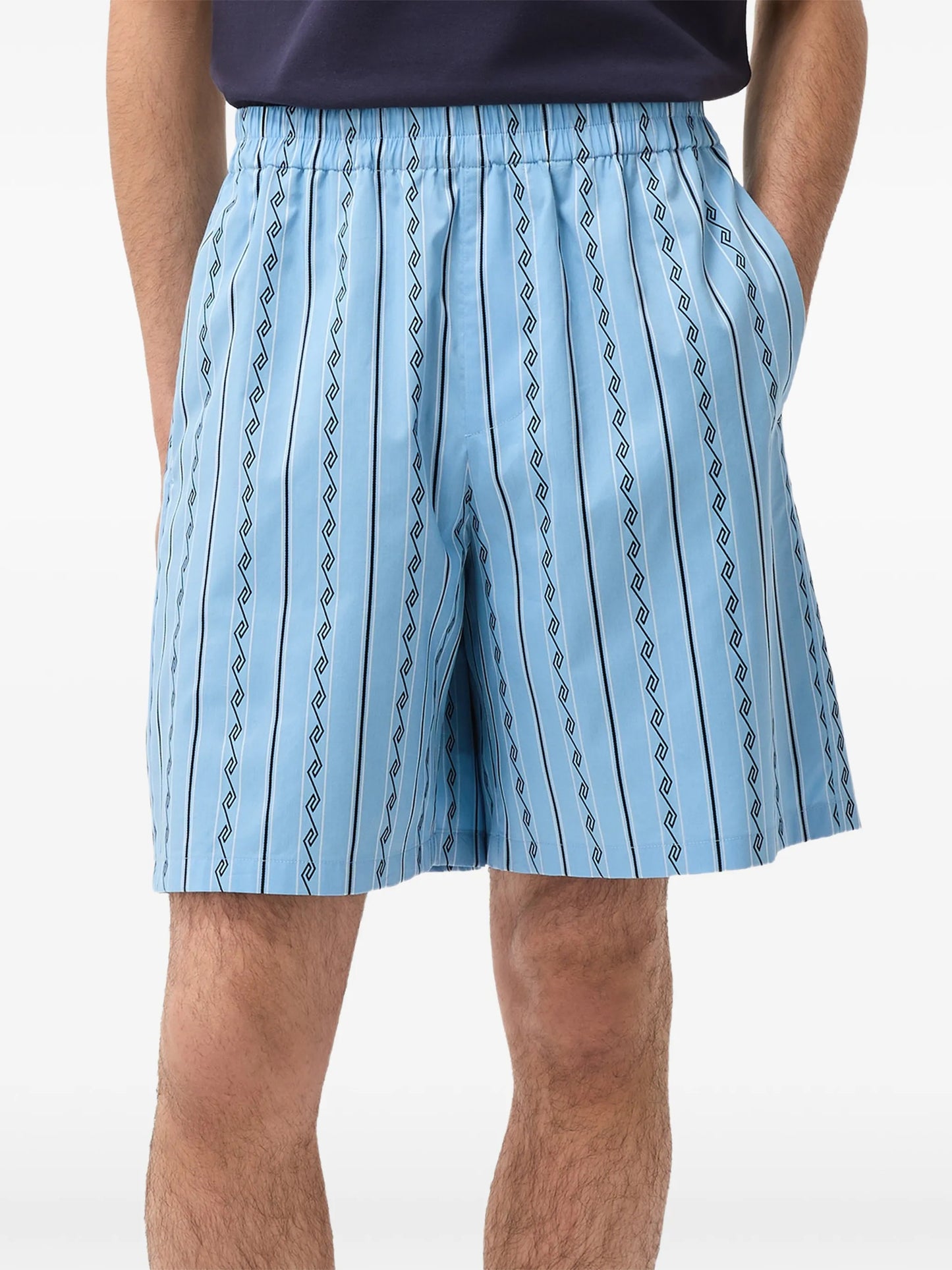 jacquard cotton-silk shorts