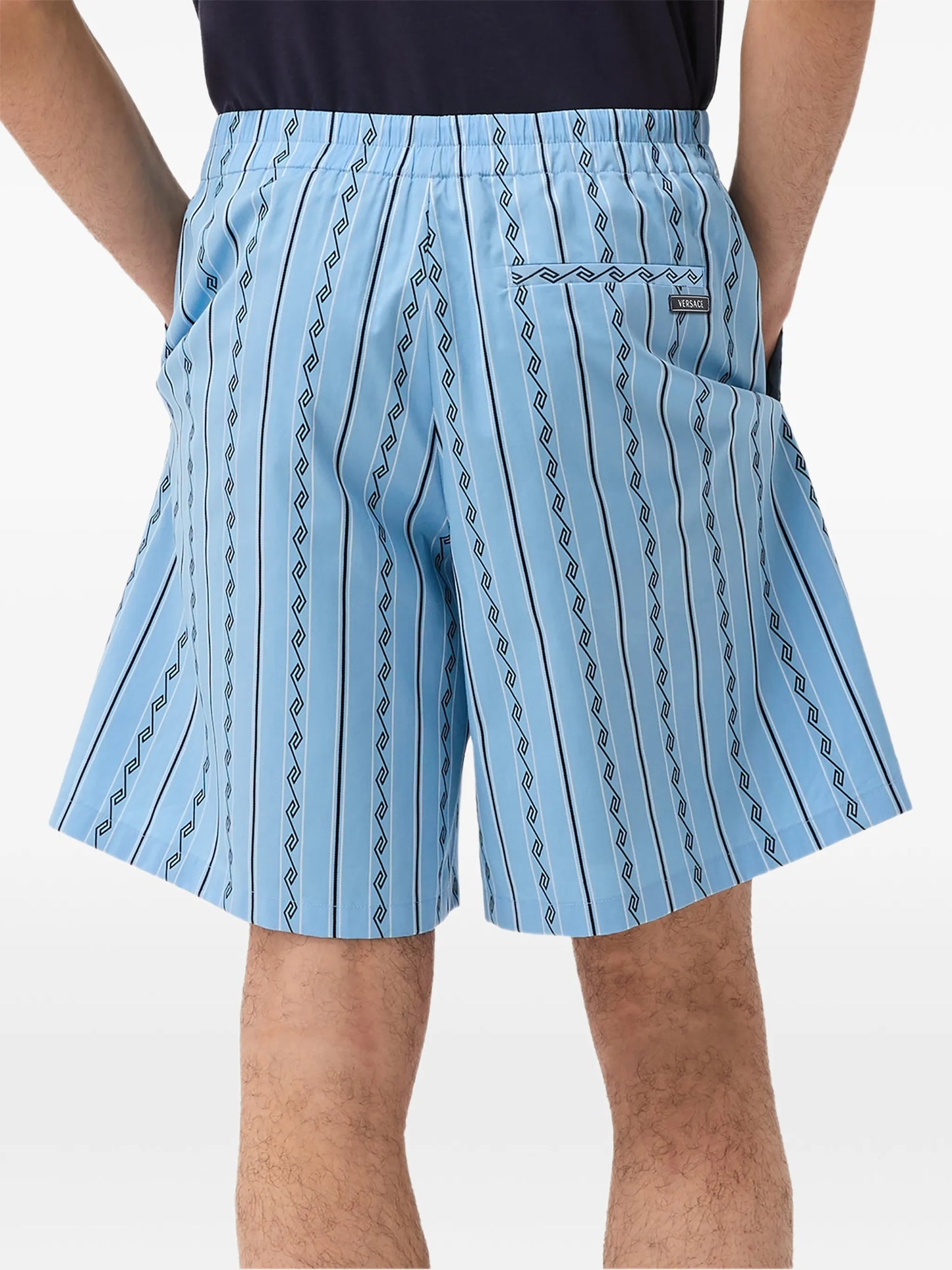 jacquard cotton-silk shorts