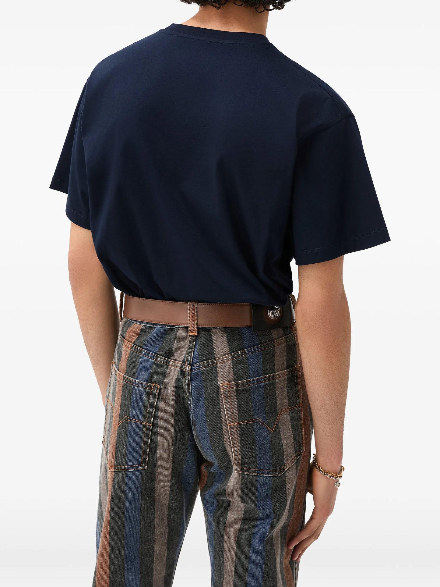 intarsia cotton-jersey regular T-shirt