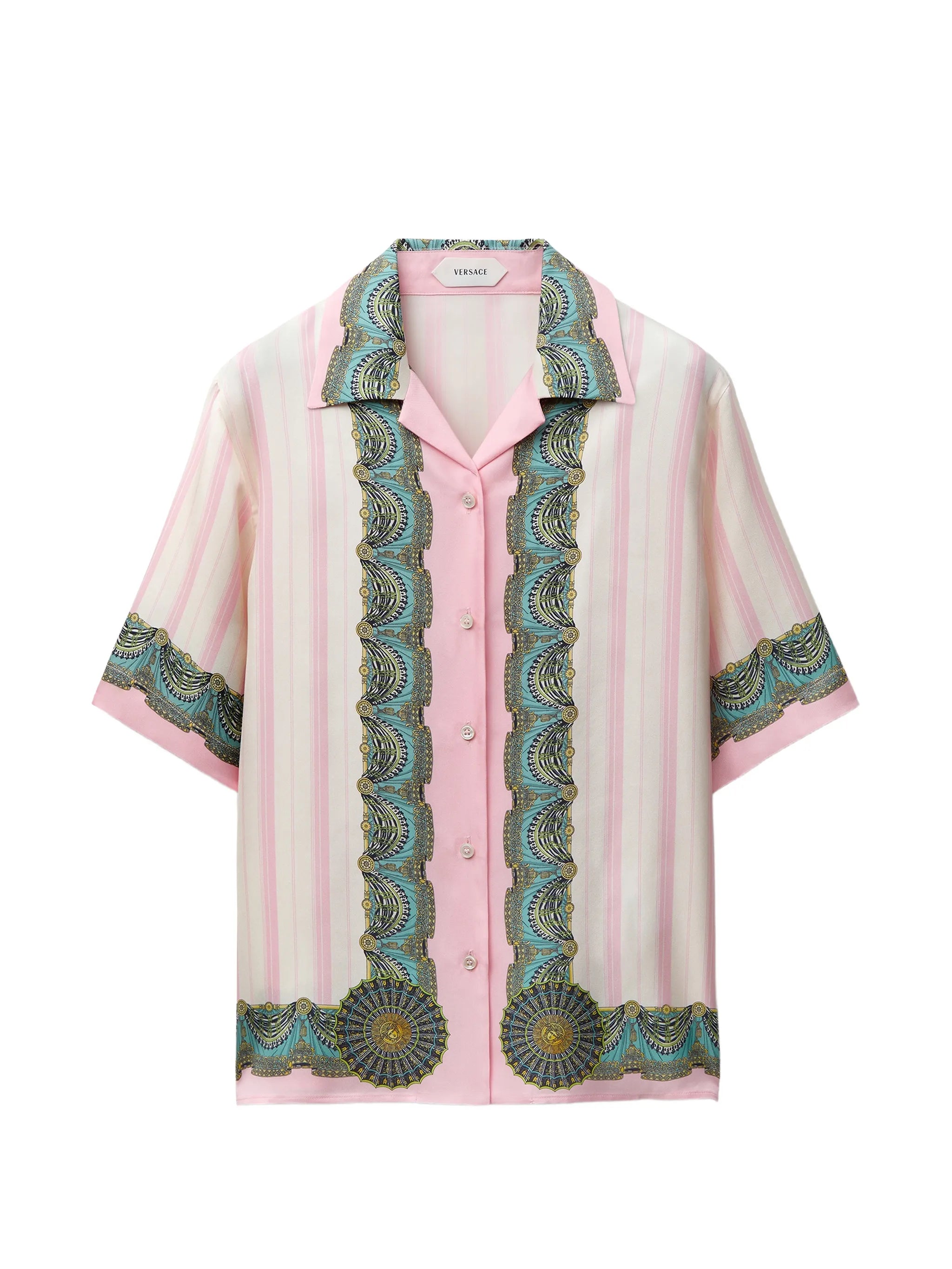 printed silk twill shirt
