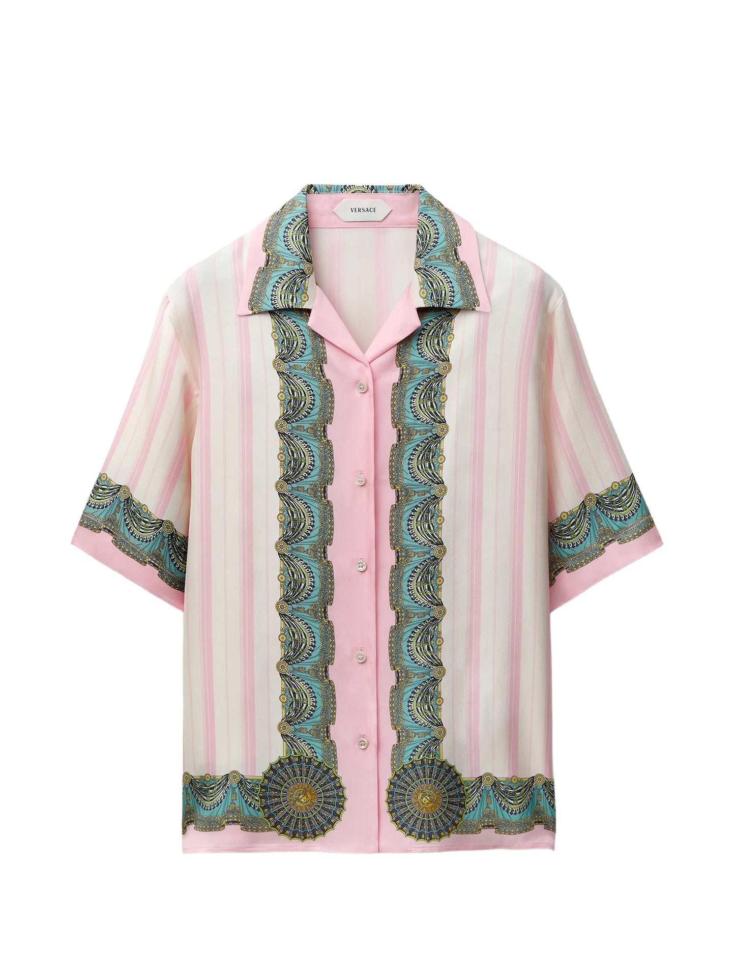 printed silk twill shirt
