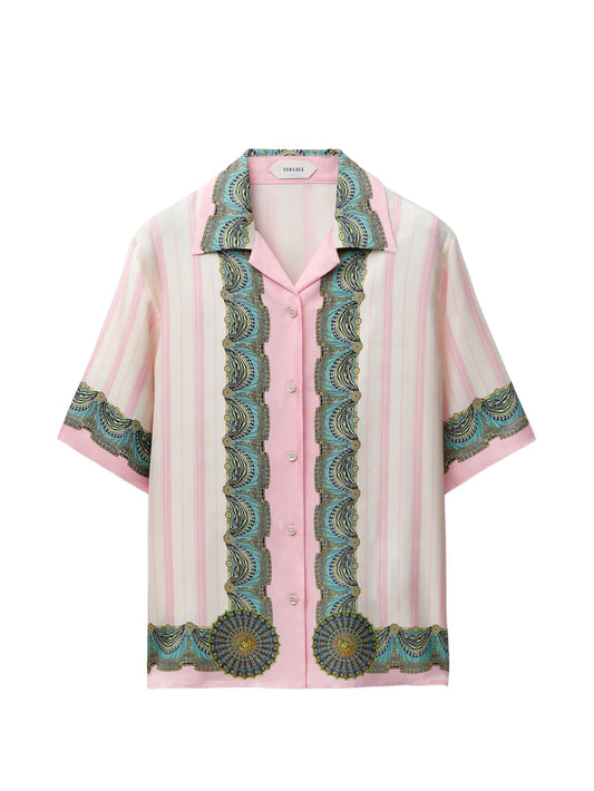 printed silk twill shirt