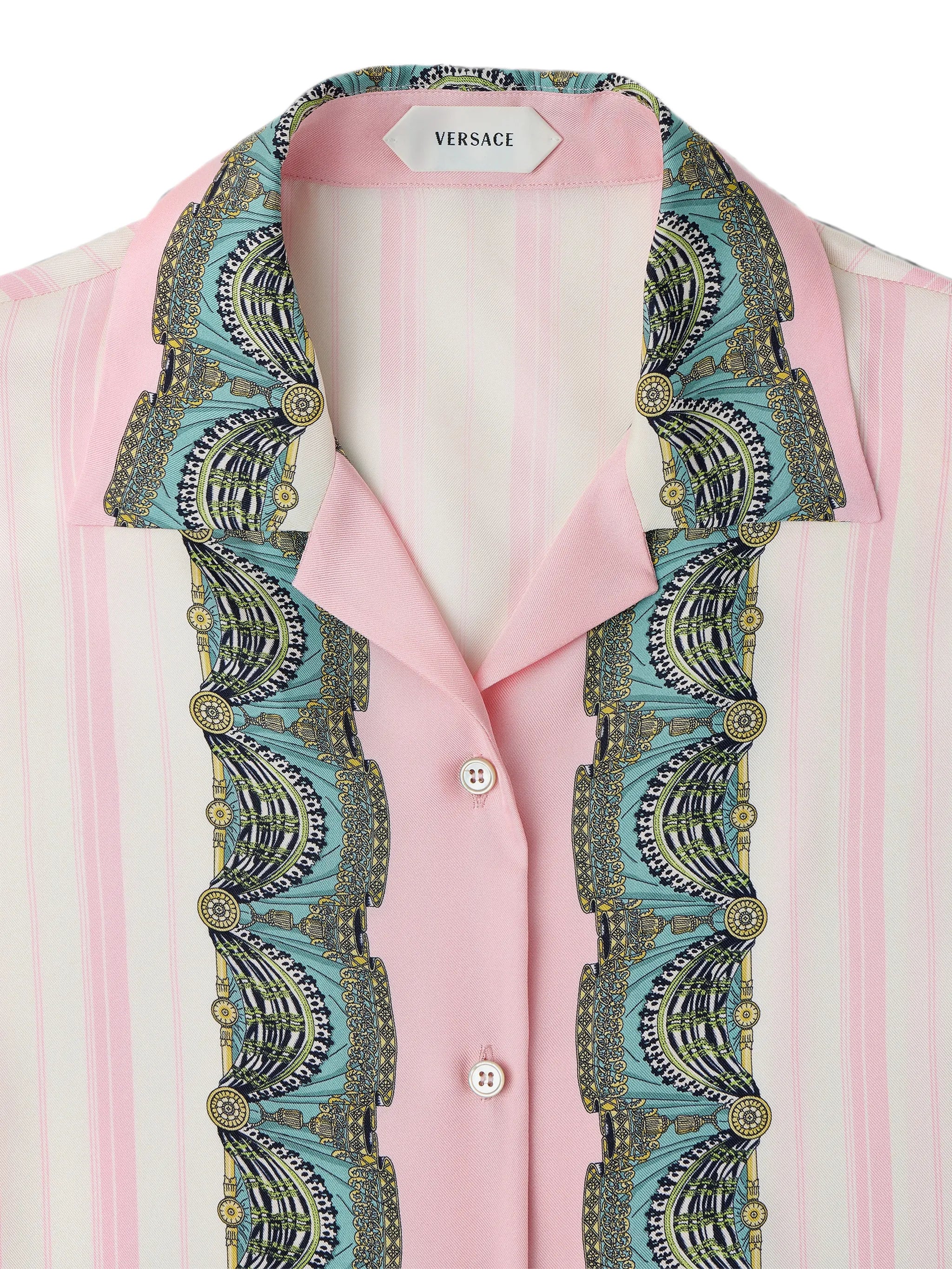 printed silk twill shirt