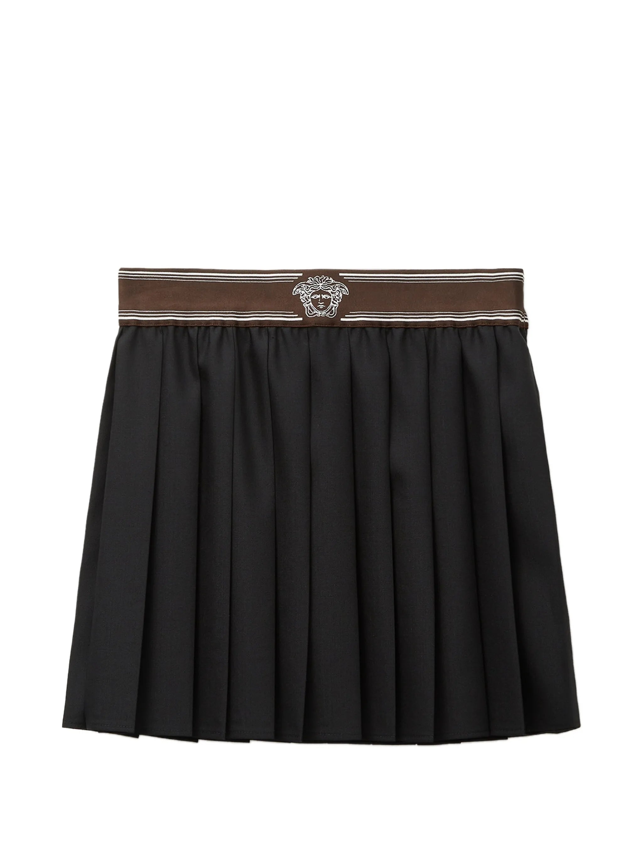 pleated wool-mohair mini skirt