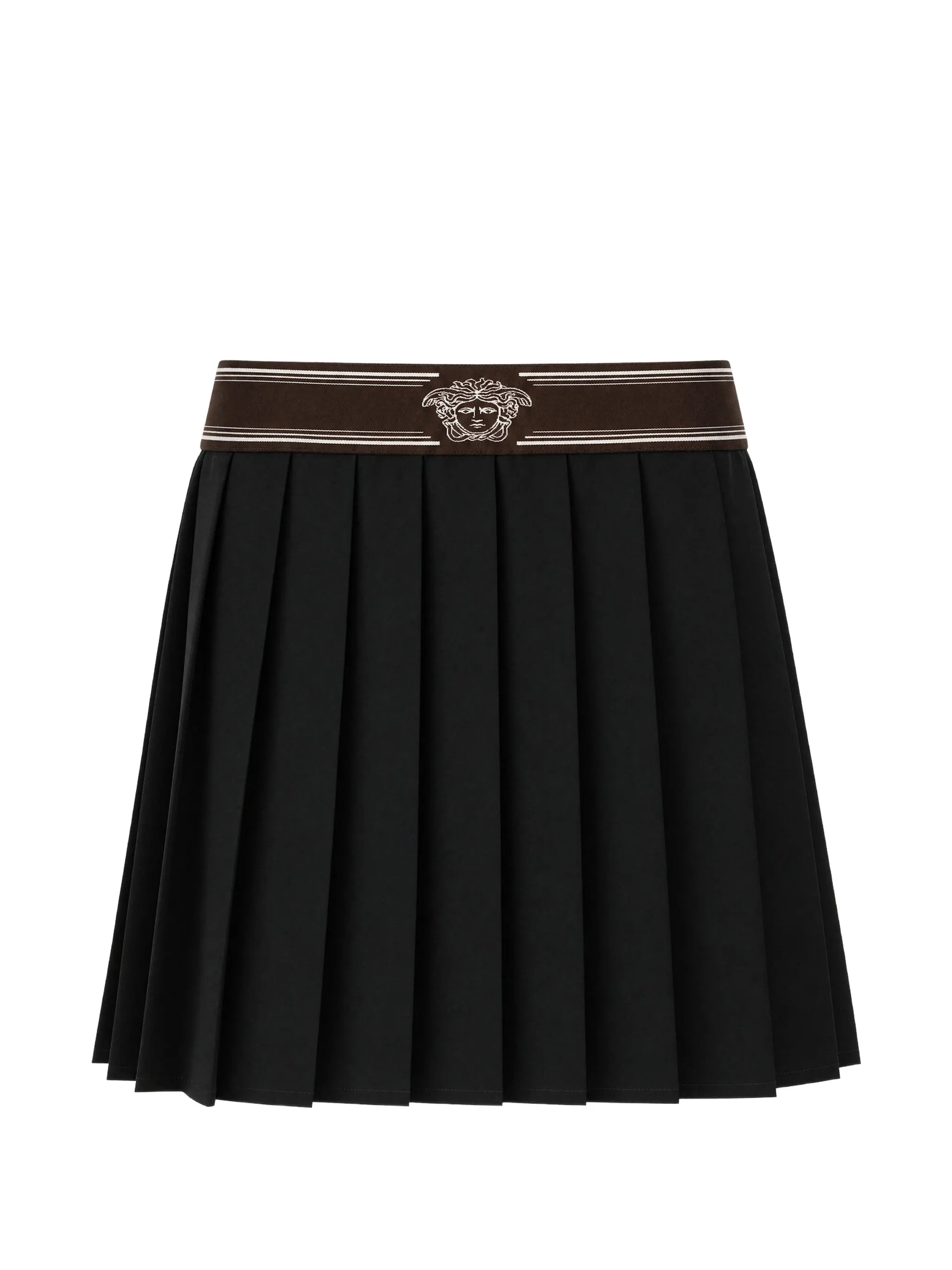 pleated wool-mohair mini skirt