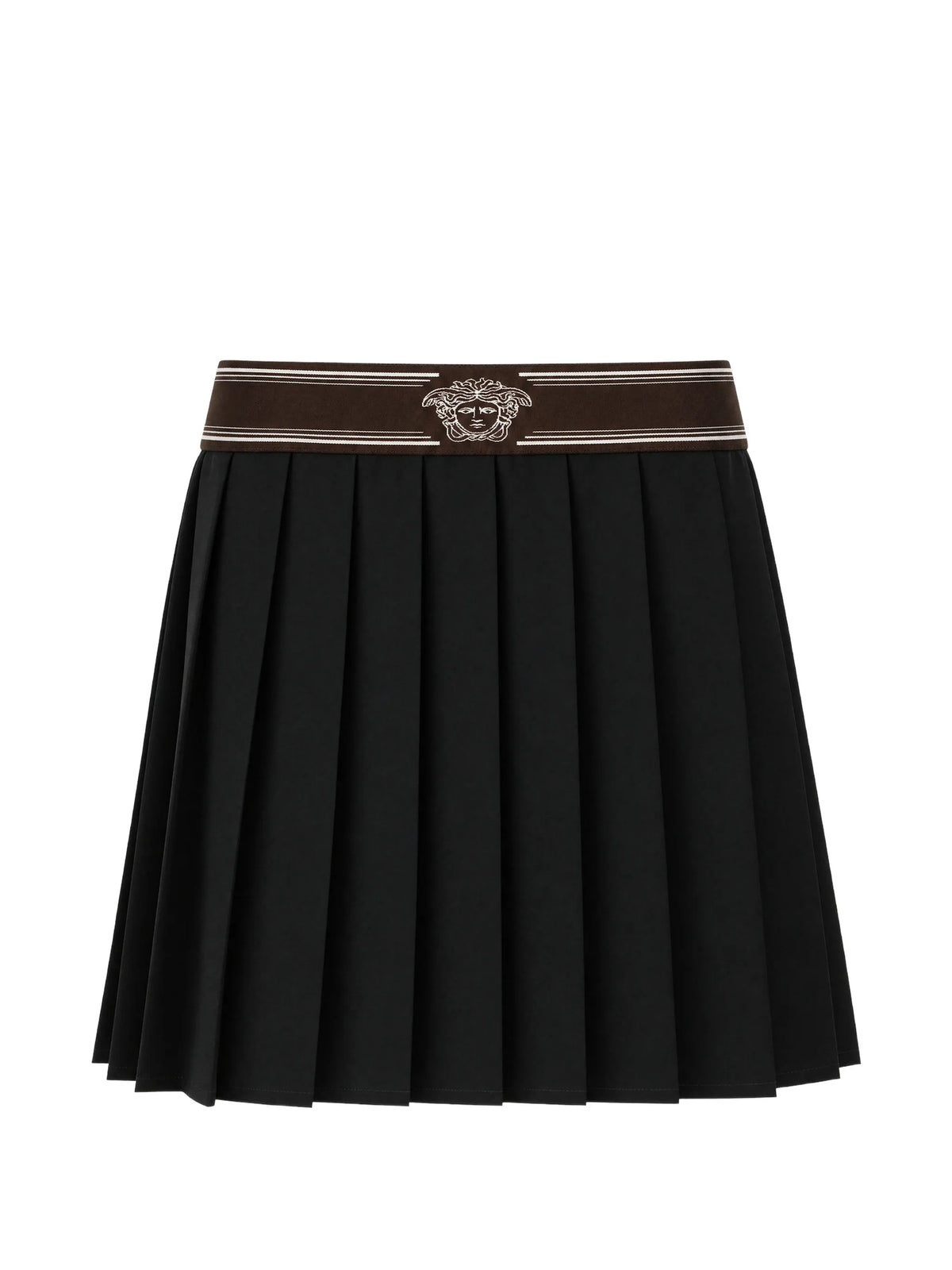 pleated wool-mohair mini skirt