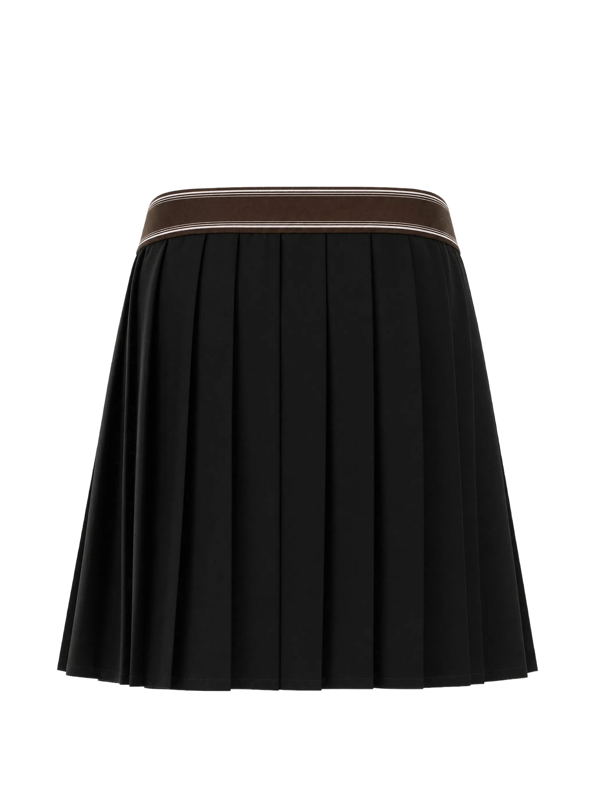 pleated wool-mohair mini skirt