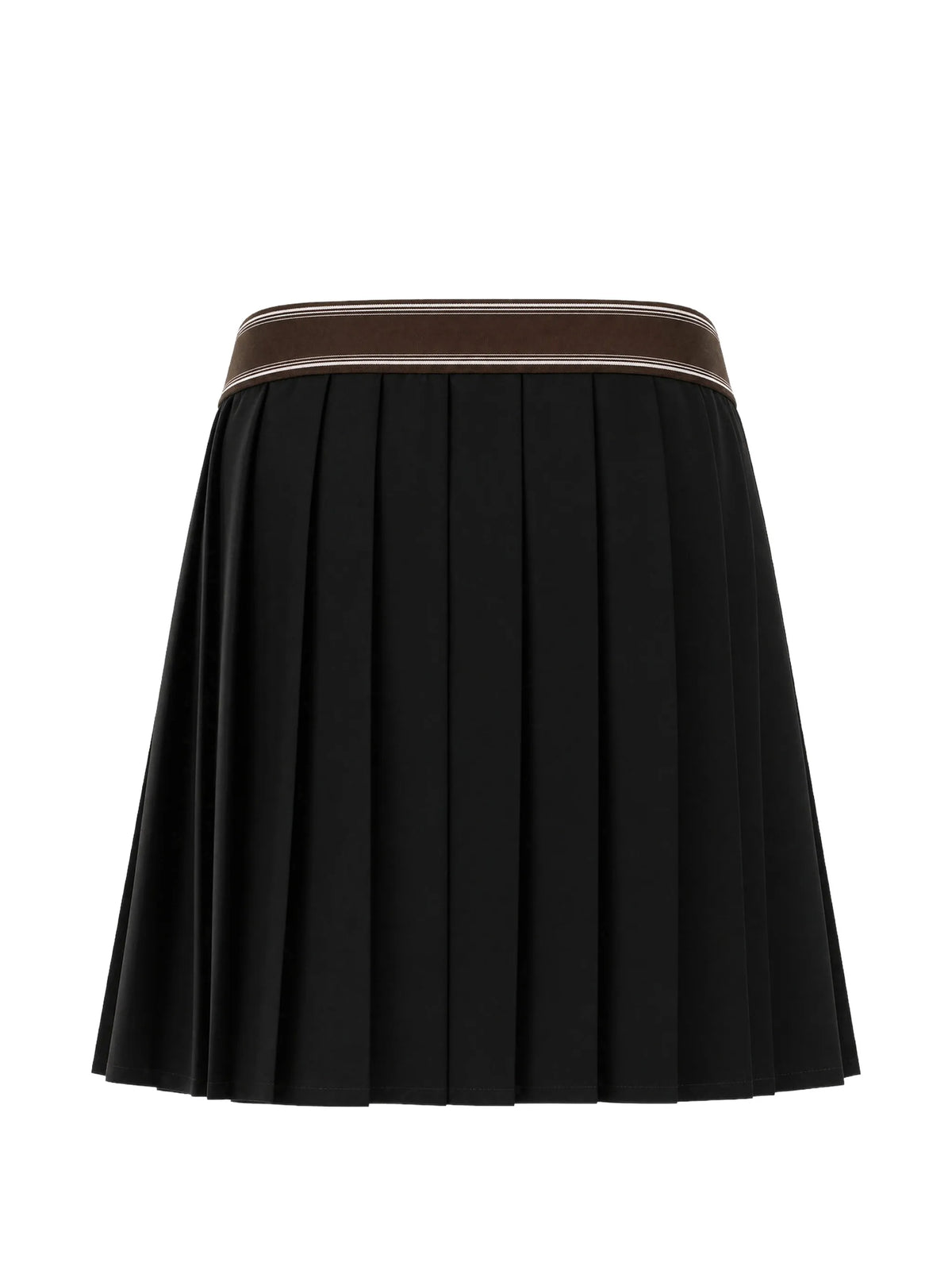 pleated wool-mohair mini skirt