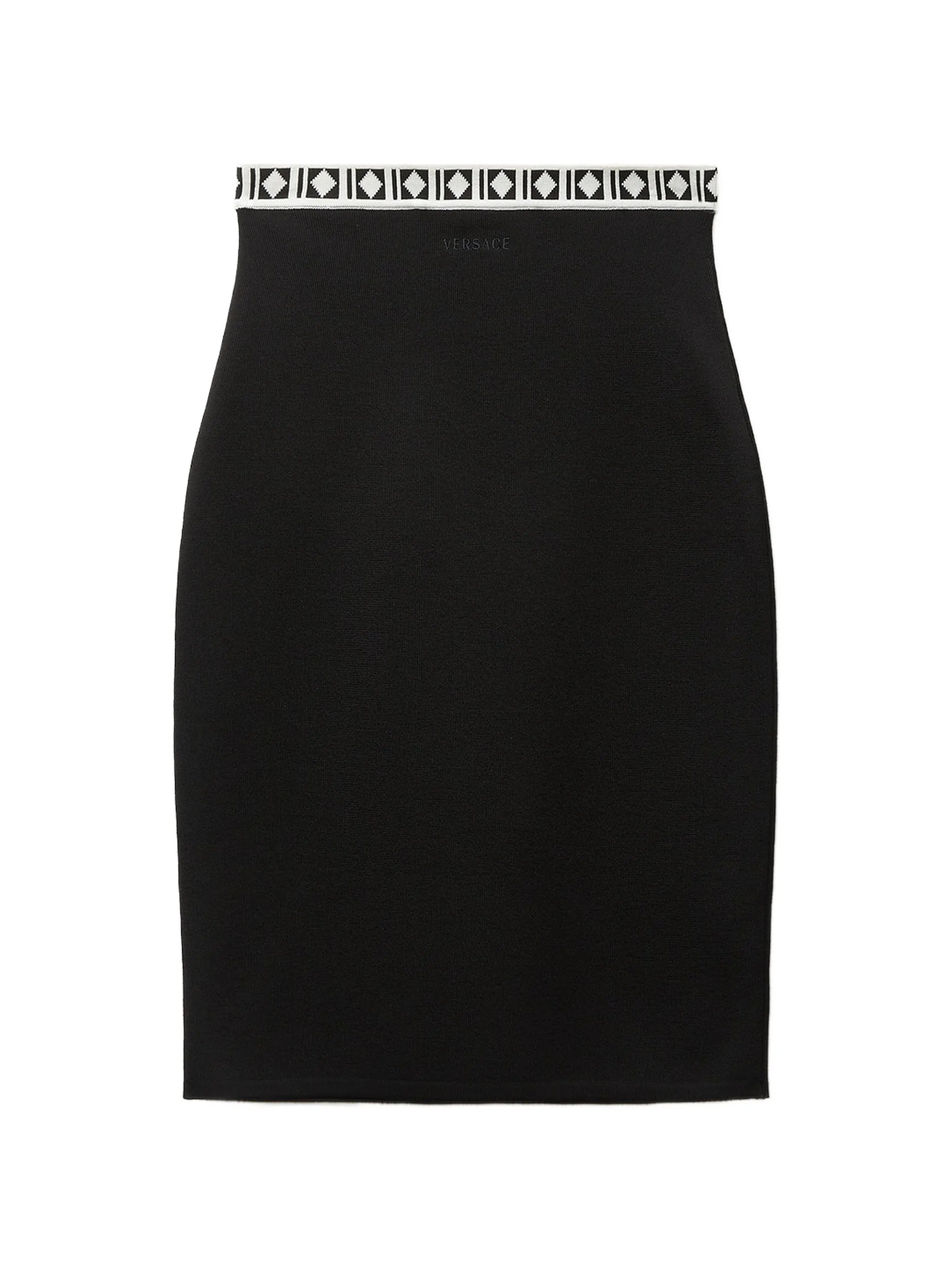 viscose-blend jacquard midi skirt