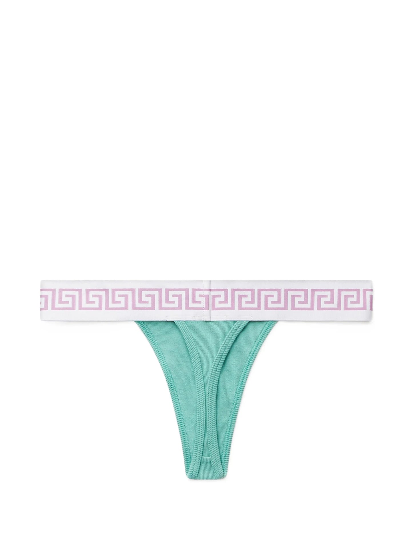 ribbed cotton thong
