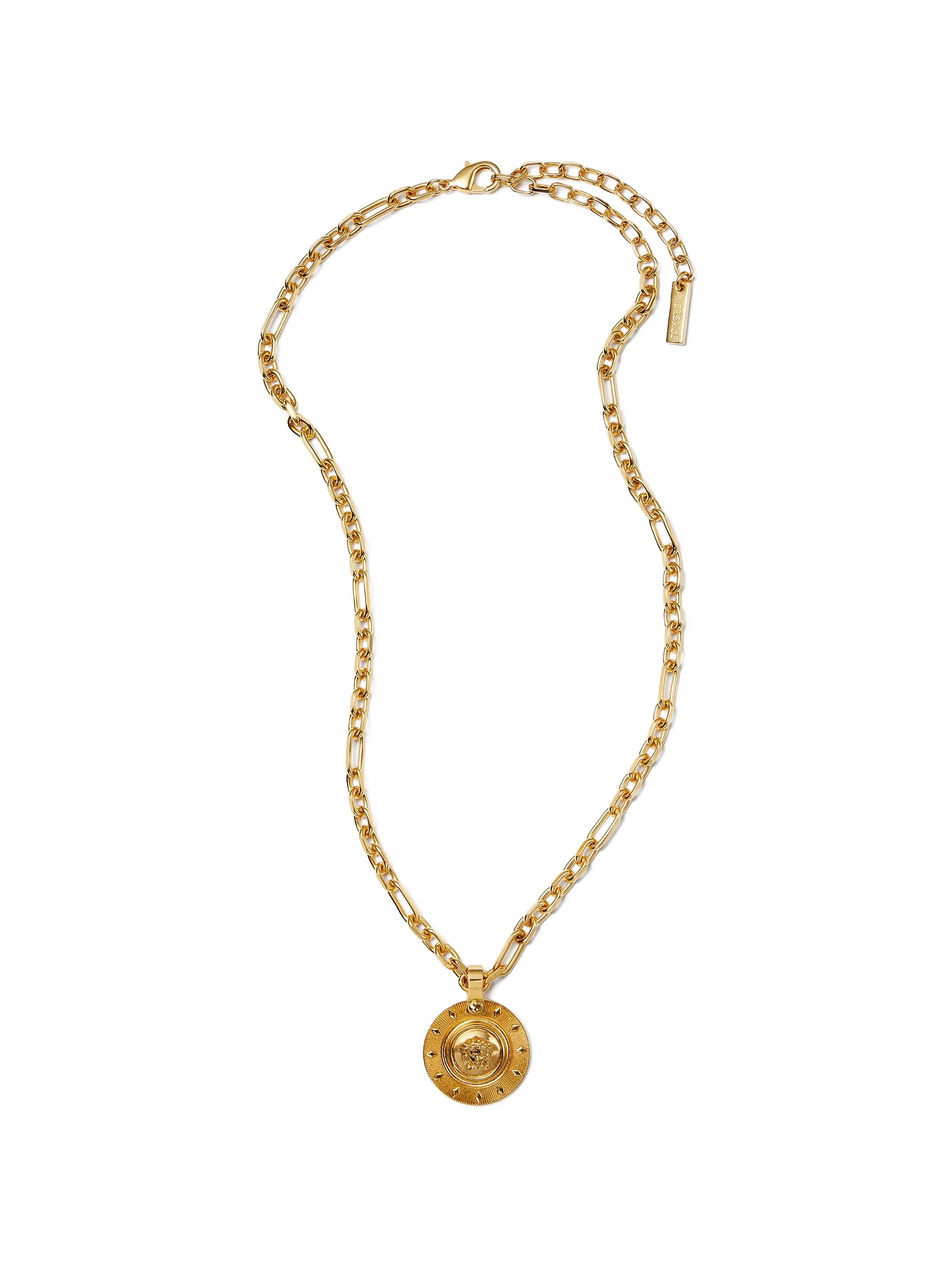 Medusa-pendant chain necklace
