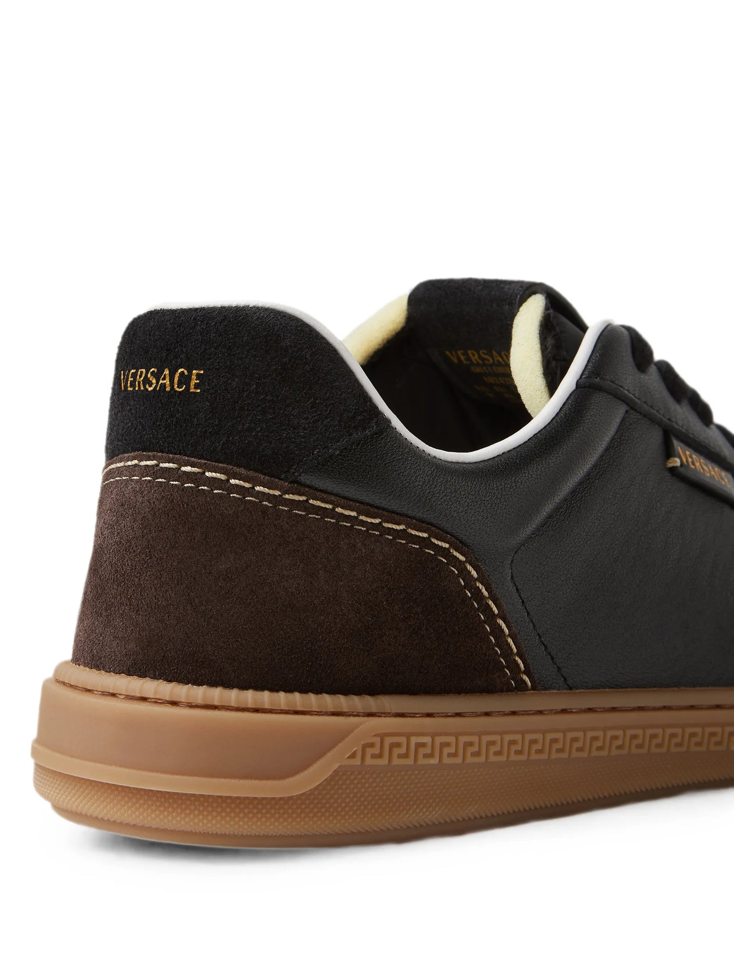Greca Court nappa & suede sneakers
