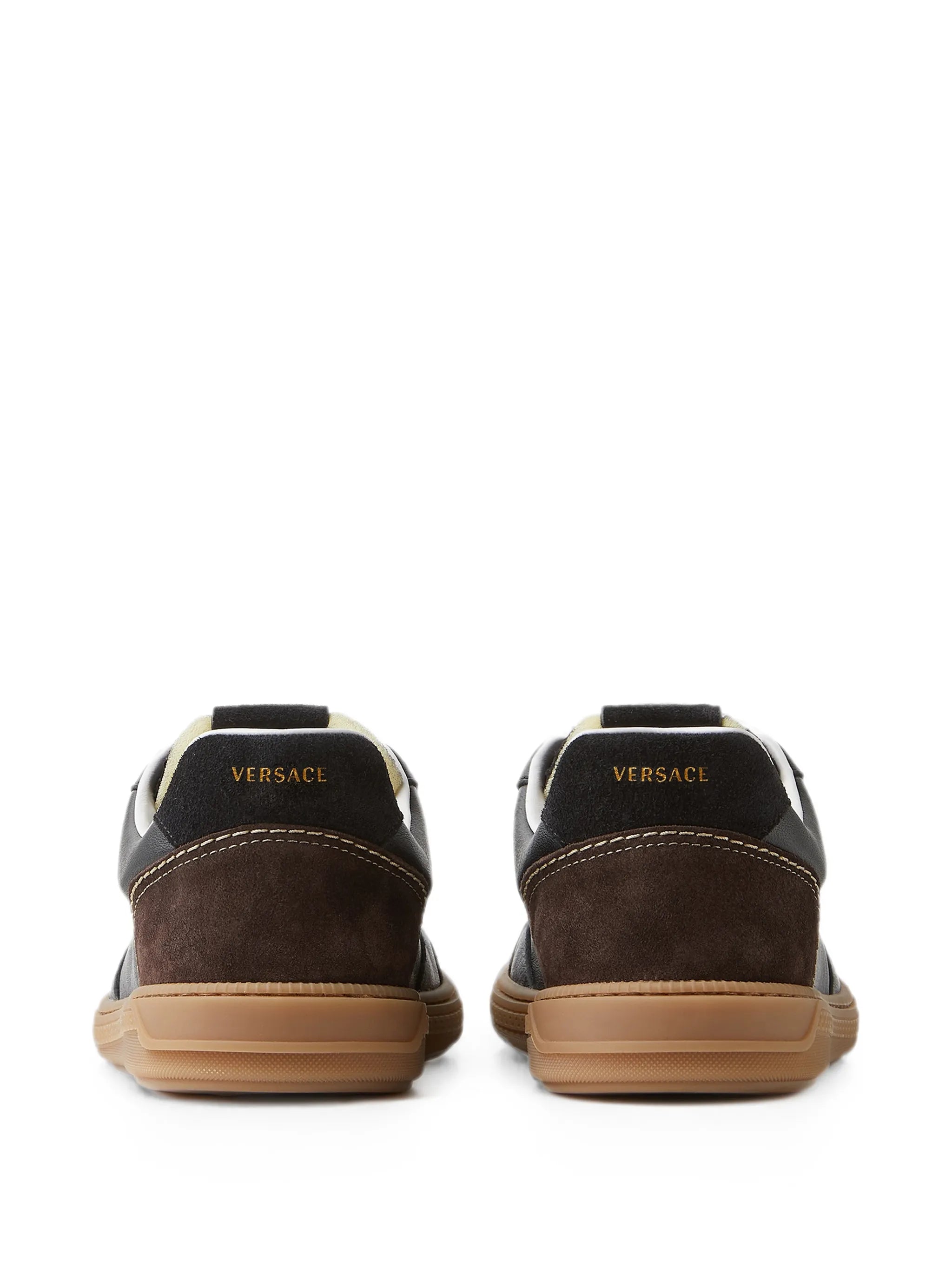 Greca Court nappa & suede sneakers