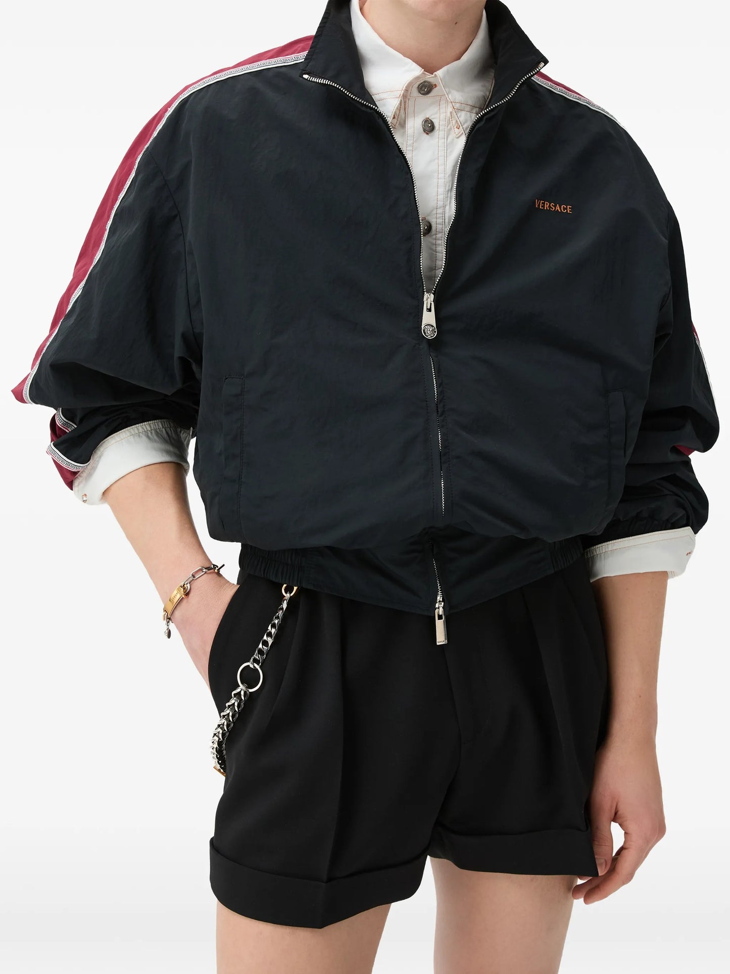 logo-motif Greca-detail jacket