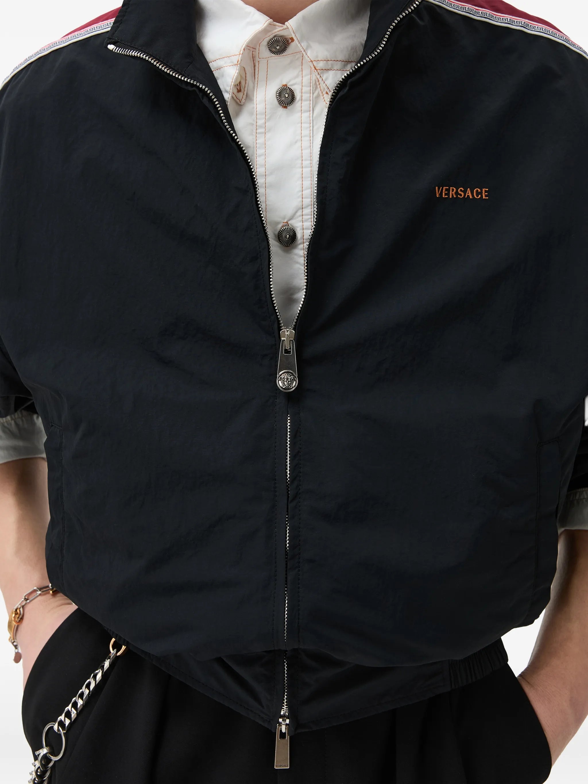 logo-motif Greca-detail jacket