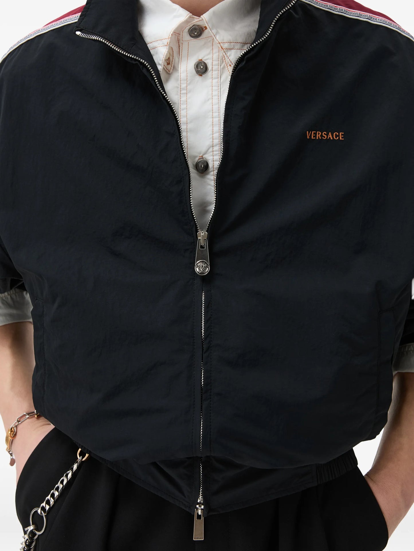logo-motif Greca-detail jacket