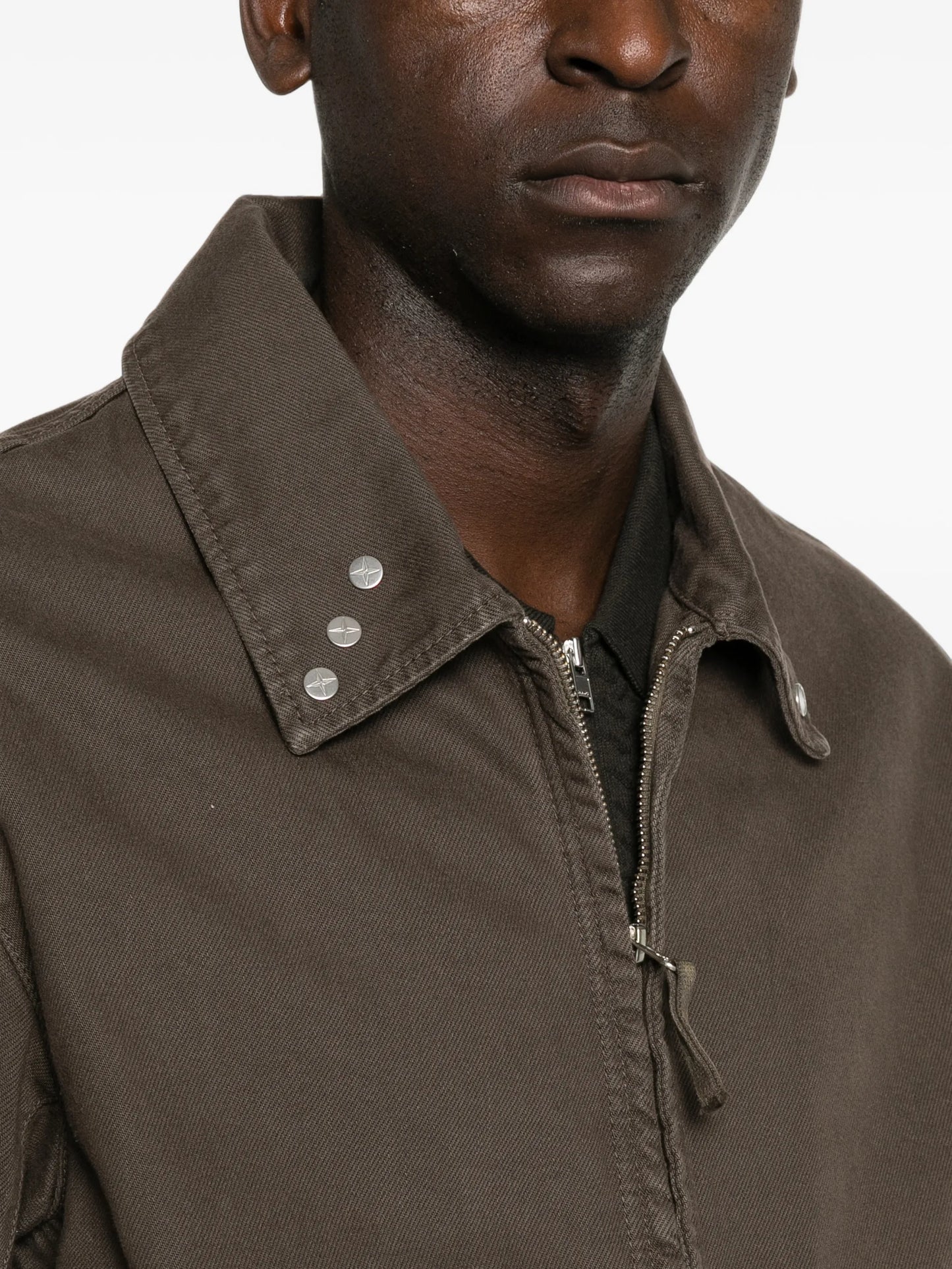 zip-fastening denim jacket