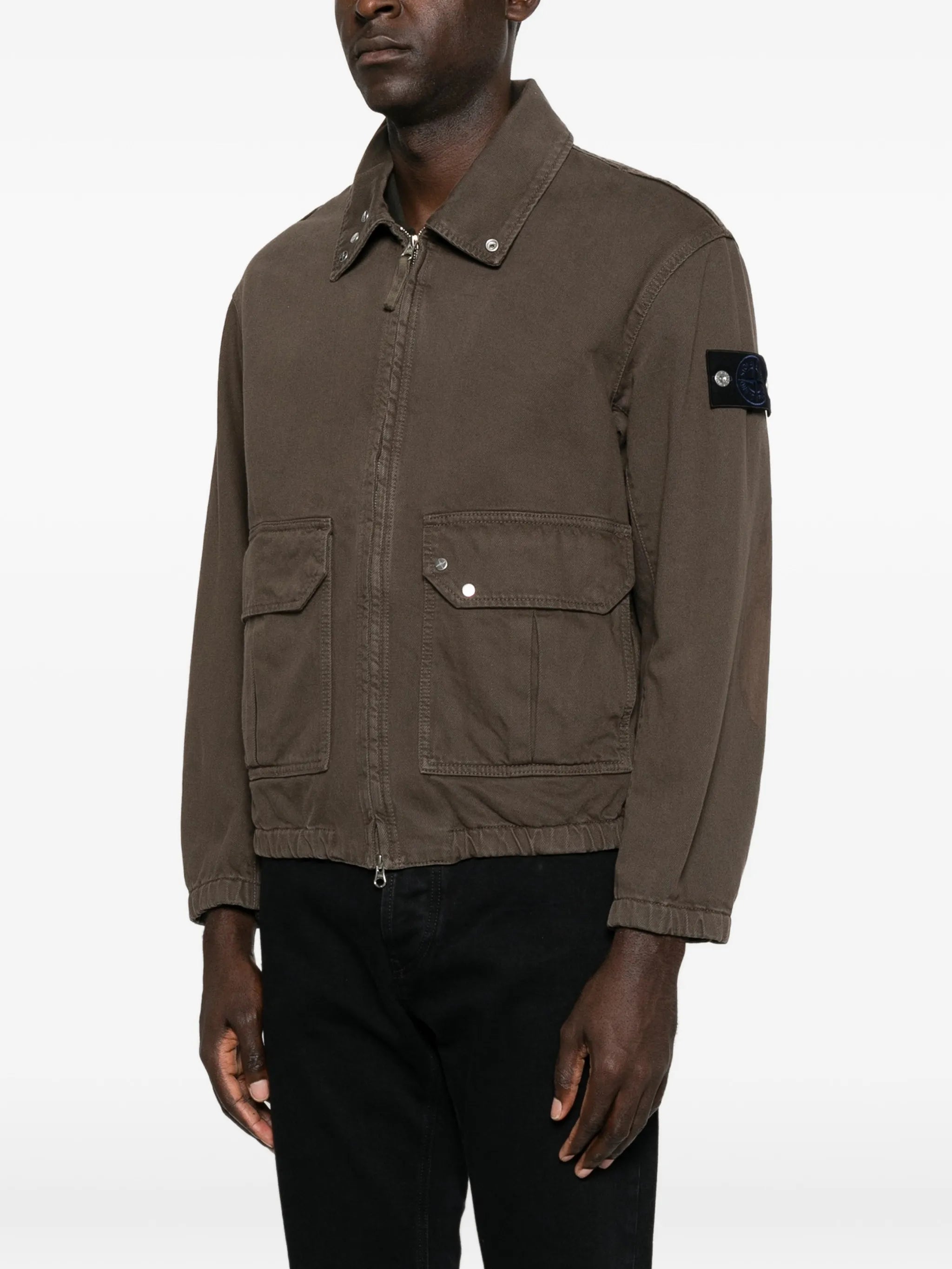 zip-fastening denim jacket