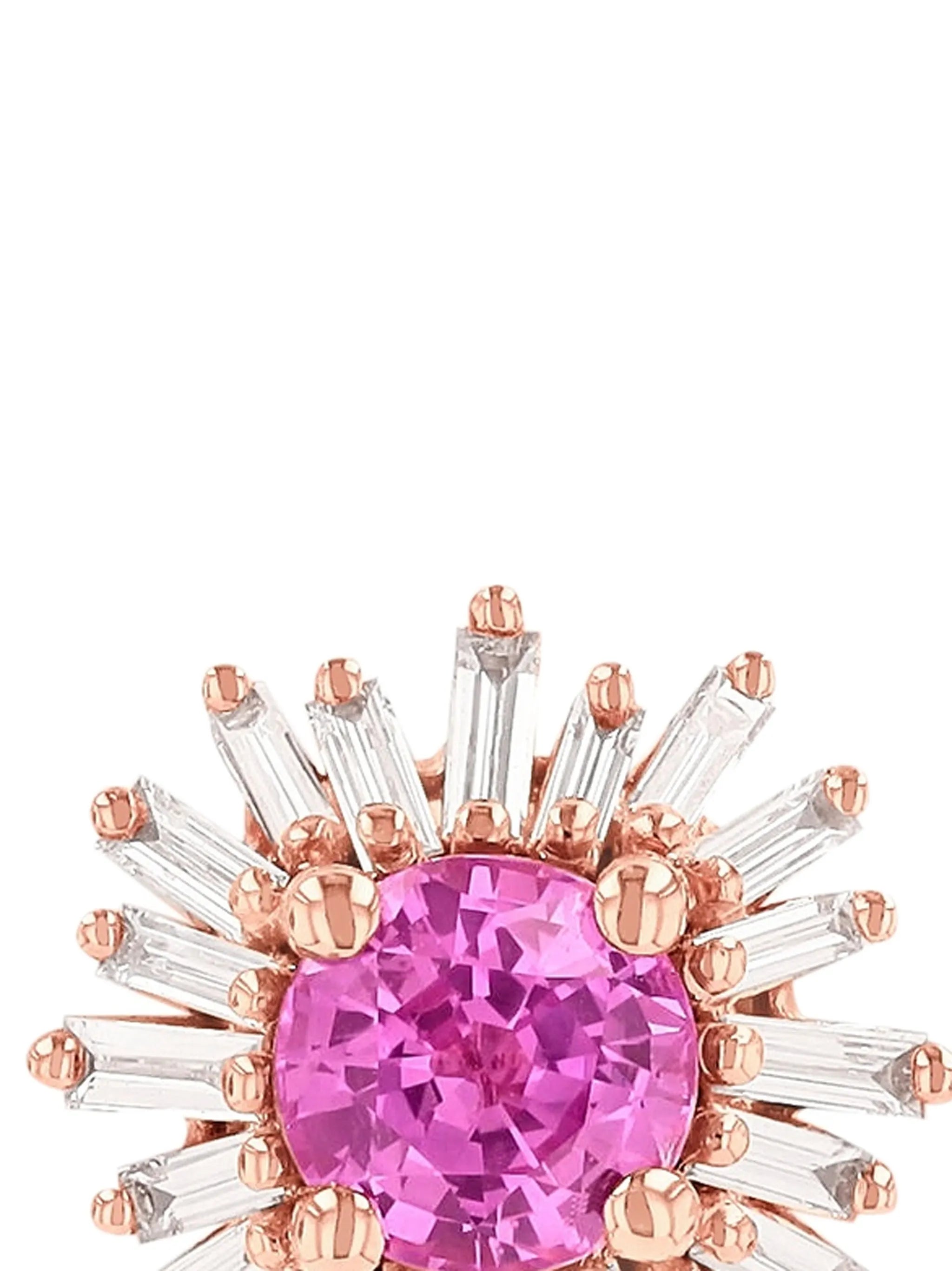 Princess sapphire and diamond-embellishment earrings