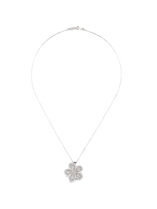 One of a Kind diamond flower necklace