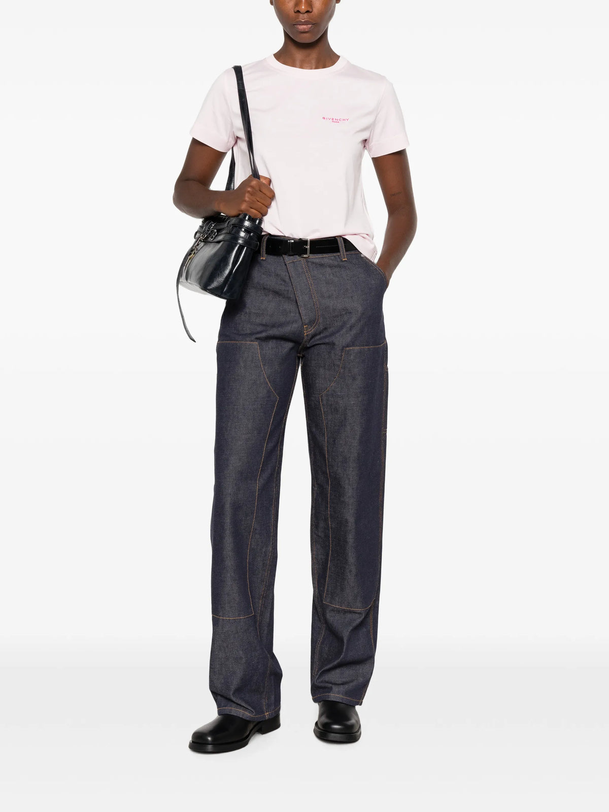 slim T-shirt in cotton with Givenchy Paris embroidery