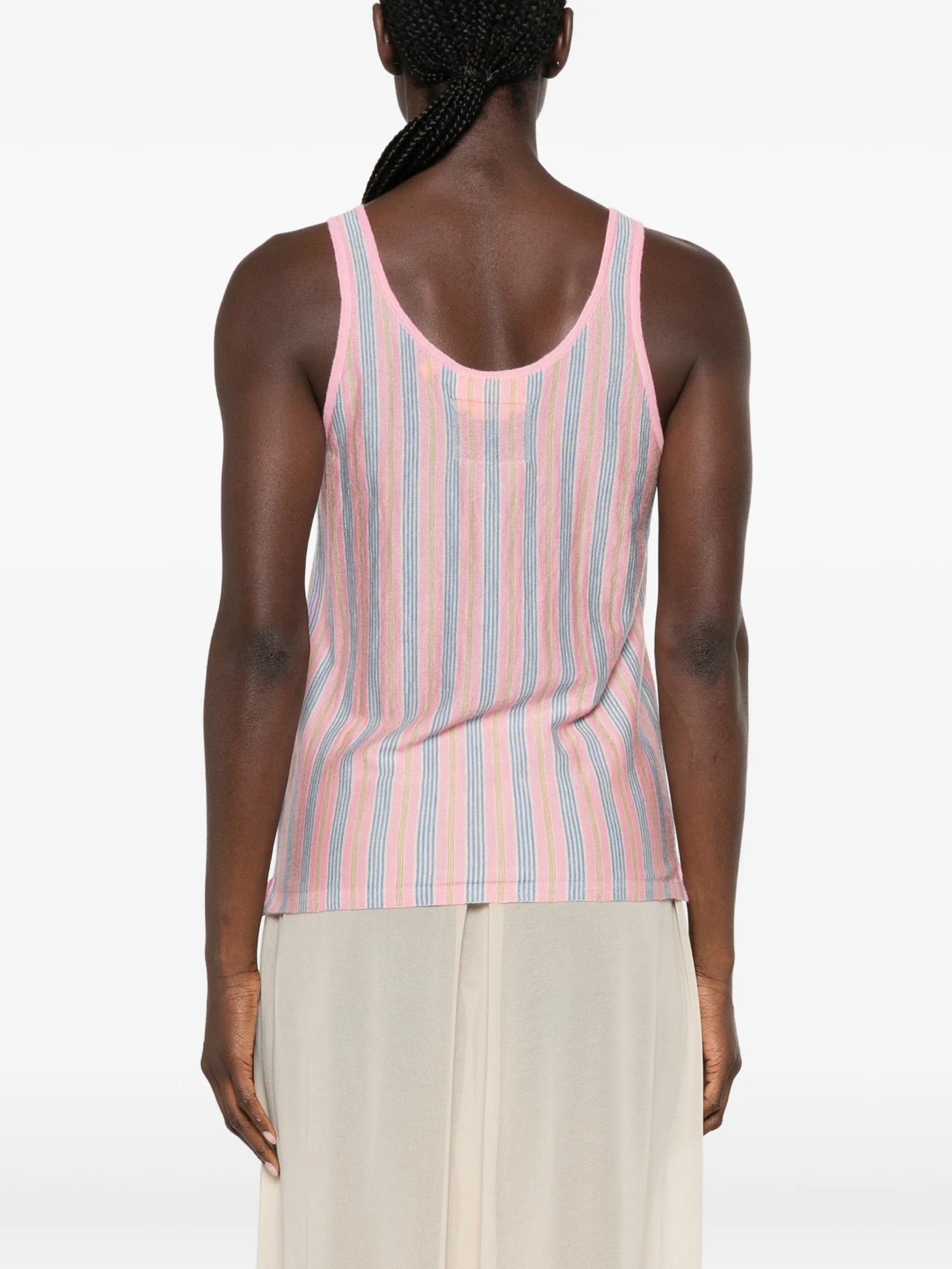 stripe-pattern tank top