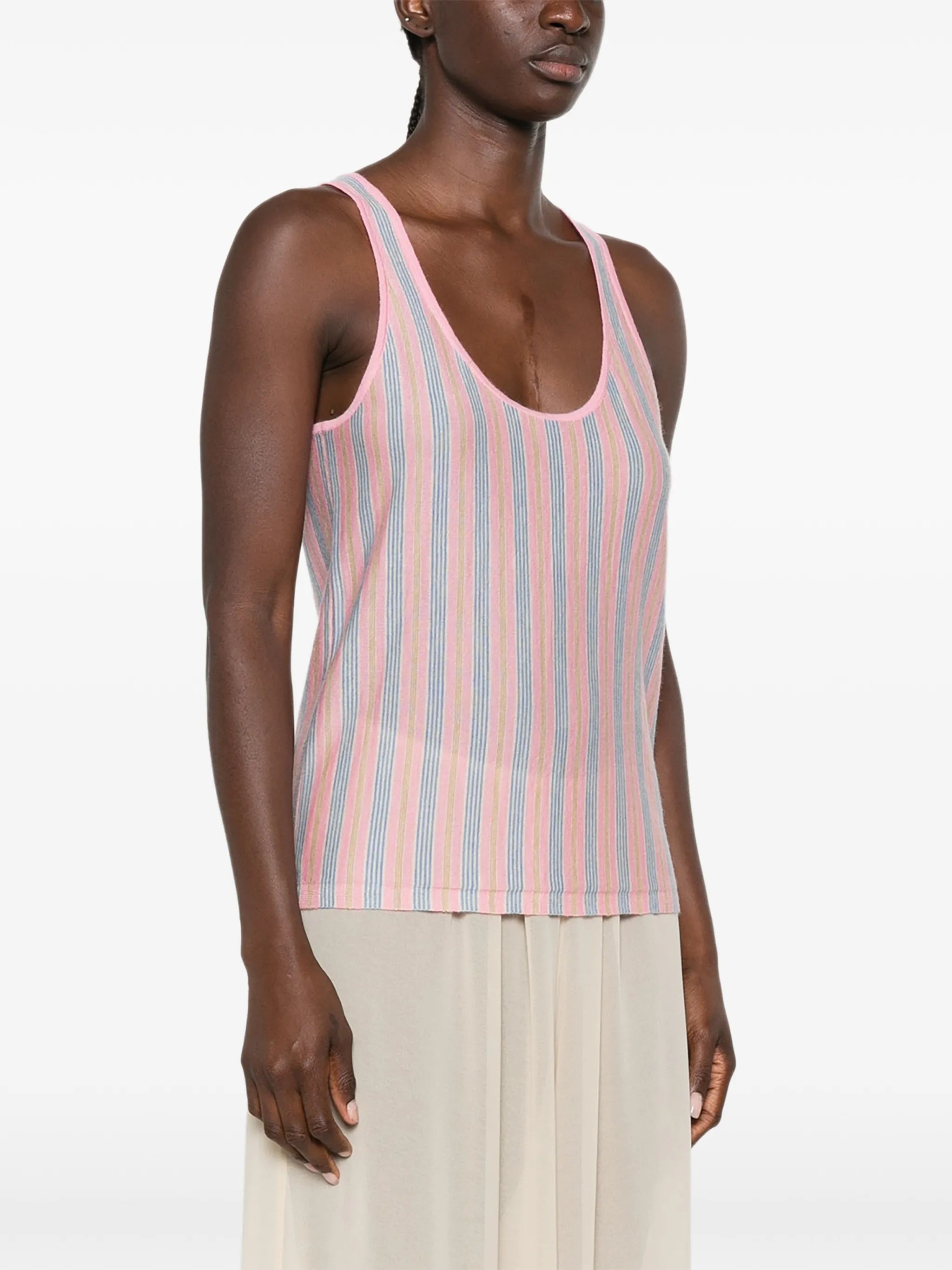 stripe-pattern tank top