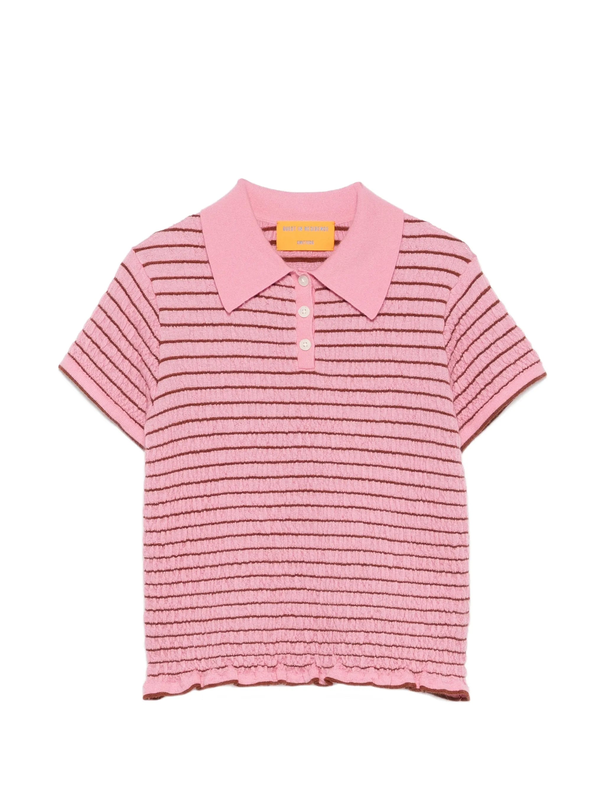 striped-pattern polo shirt