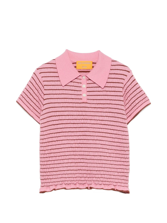 striped-pattern polo shirt
