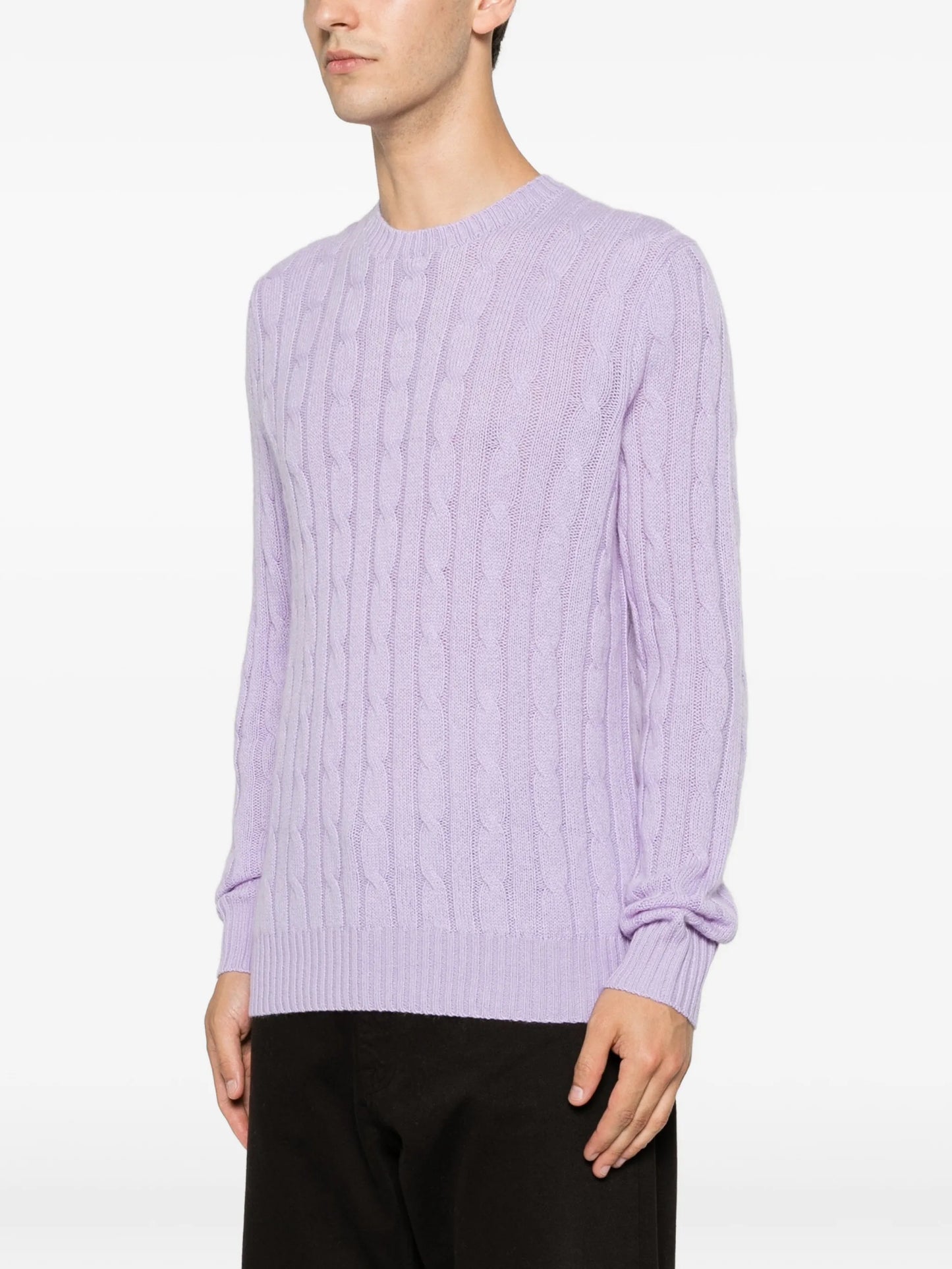 cable-knit sweater