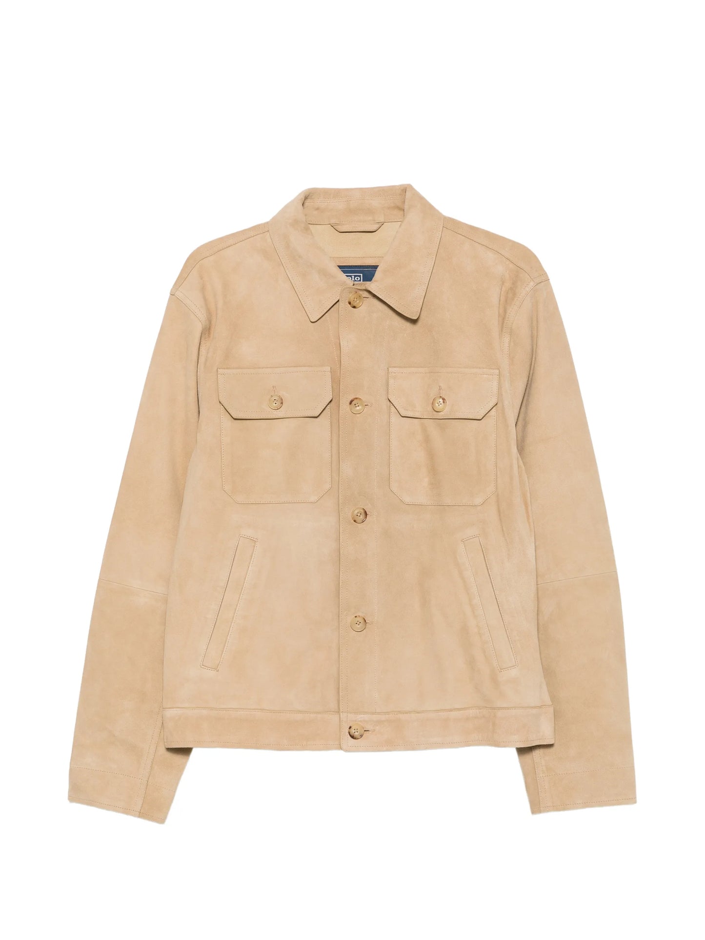suede button-up jacket