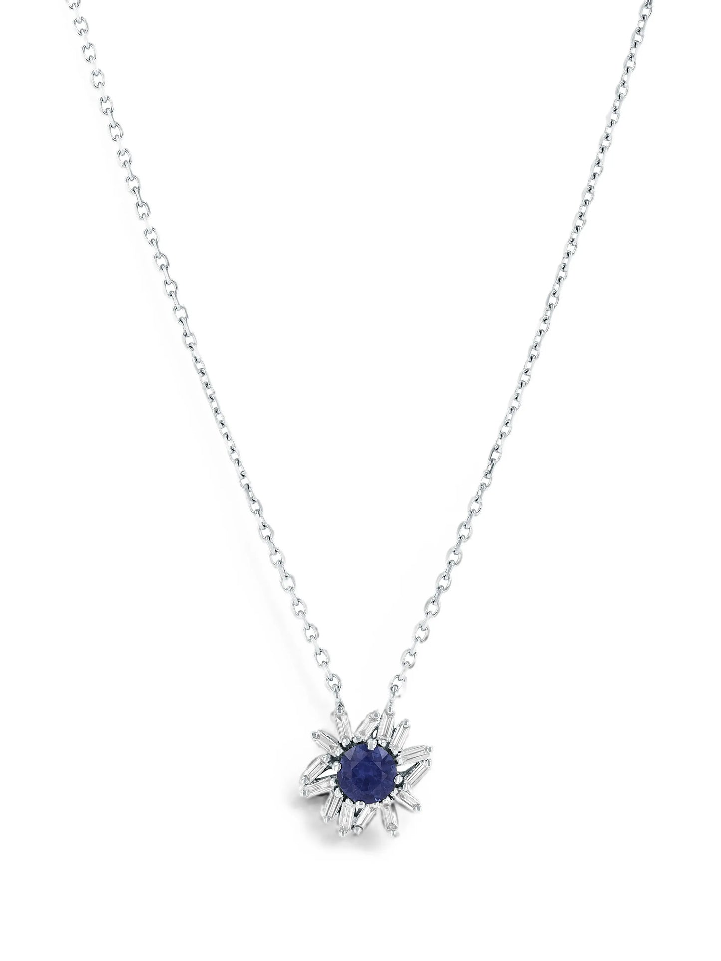 One of a Kind sapphire and diamond necklace